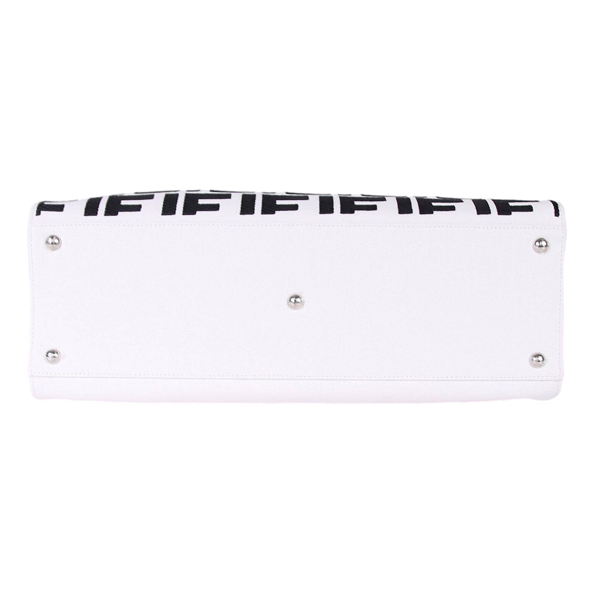 Fendi FF X-Tote: Luxury Canvas Leather Bag in Black & White