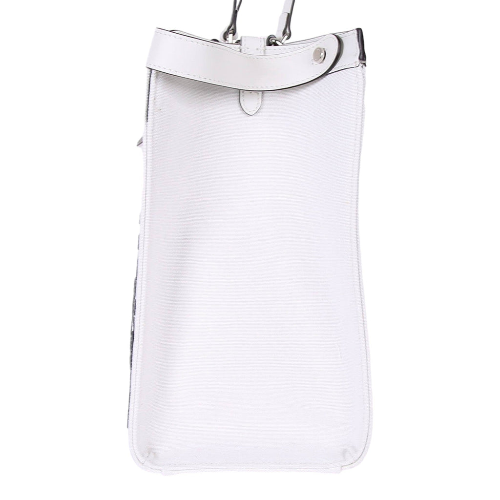 Fendi FF X-Tote: Luxury Canvas Leather Bag in Black & White