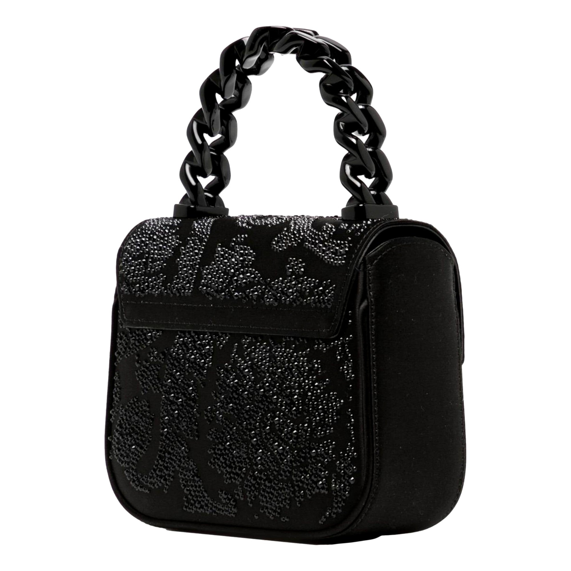 Luxury Black Tote & Crossbody Bag – Versace La Medusa Silk Design