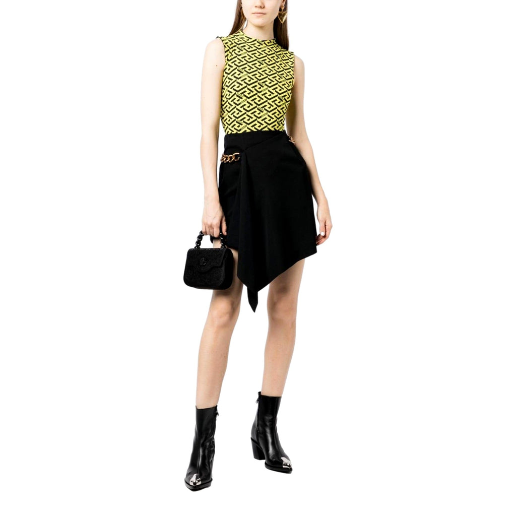 Luxury Black Tote & Crossbody Bag – Versace La Medusa Silk Design