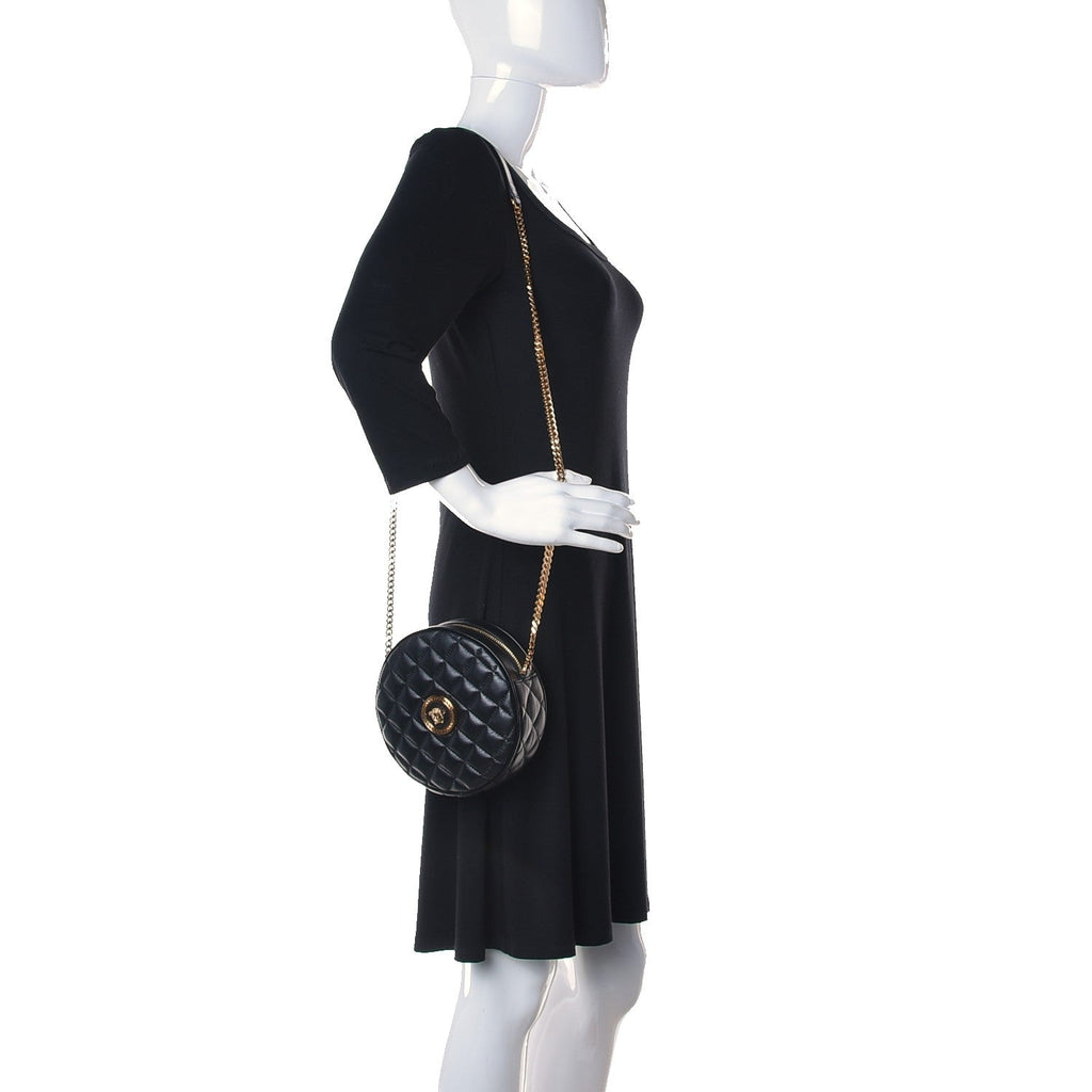 Versace La Medusa Quilted Leather Shoulder Bag - Luxury & Elegance
