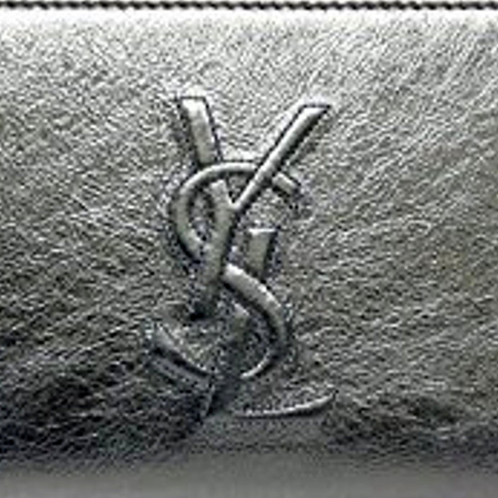 YSL Belle du Jour Wallet: Elegant Silver Leather & Perfect