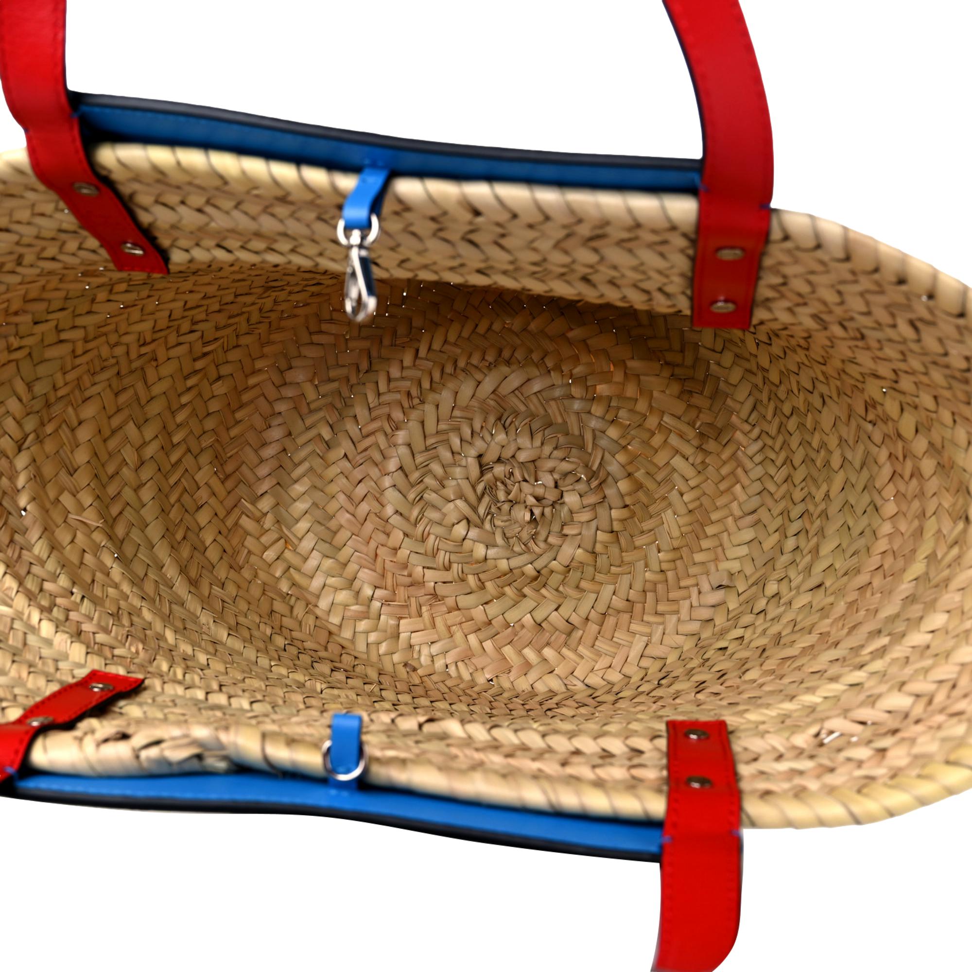 Luxury Tote Bag: Christian Louboutin Loubishore Raffia Handbag