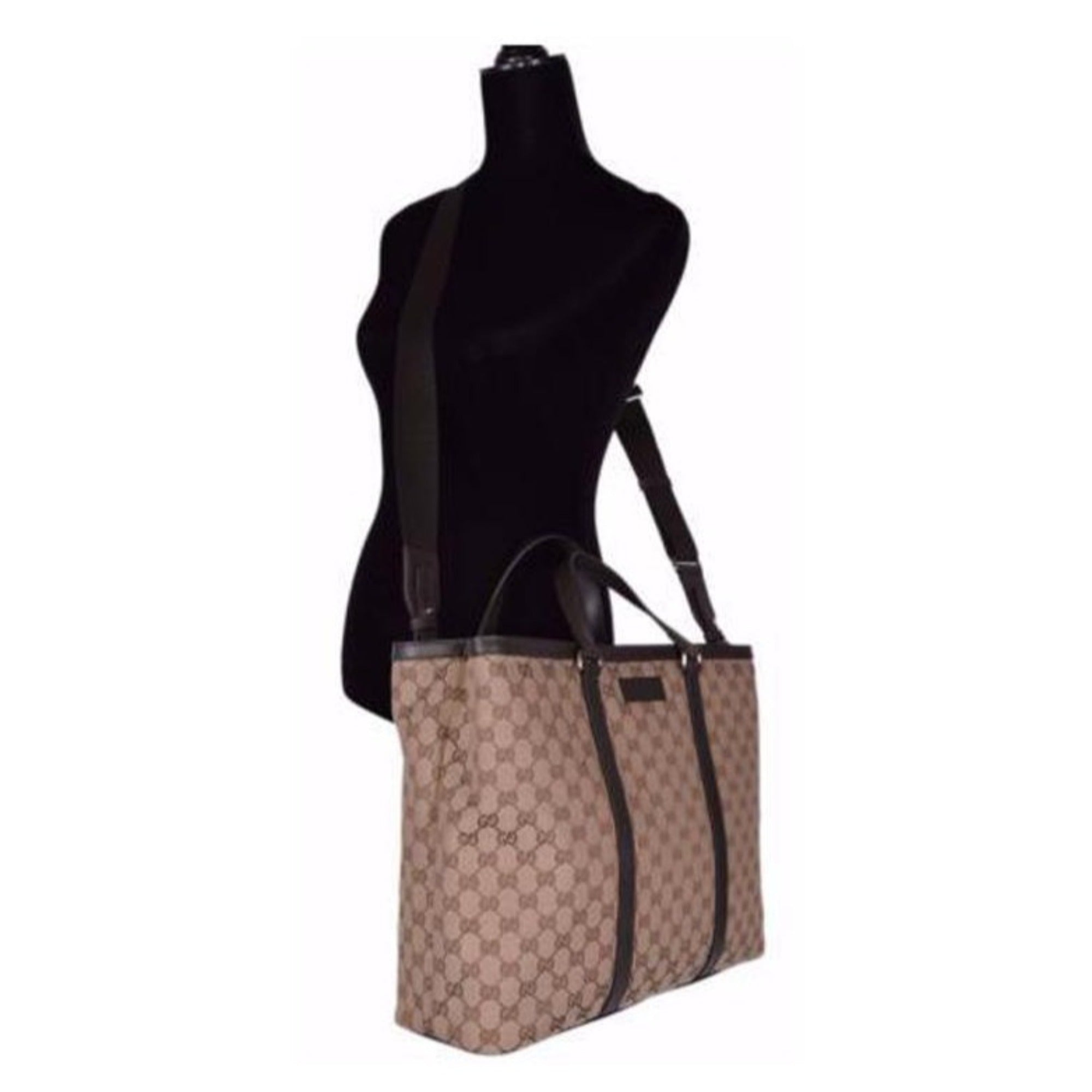 Gucci Unisex Brown GG Tote Handbag - Iconic Style & Functionality