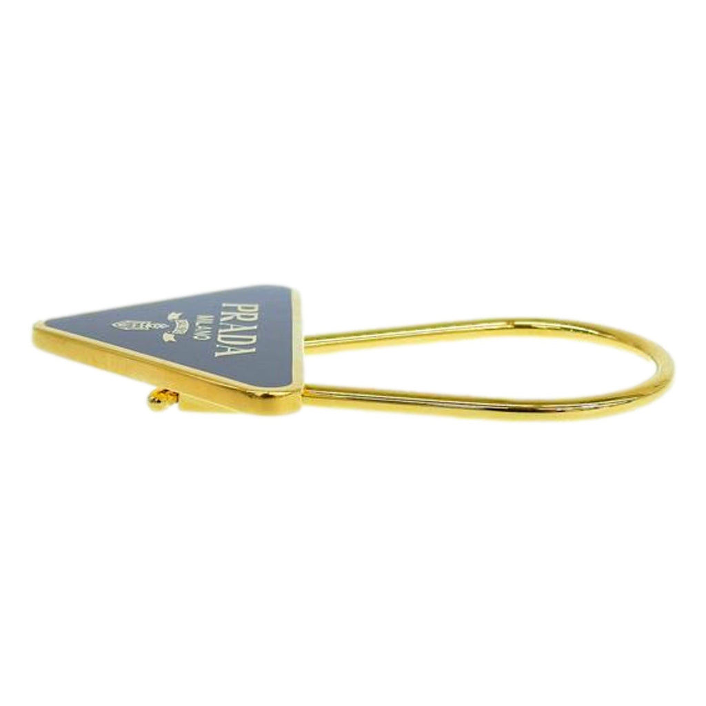 Prada Enameled Purse Charm & Keyring - Luxurious Black & Gold Charm