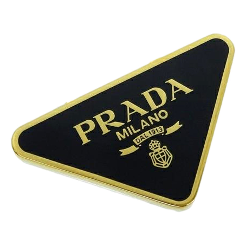 Prada Enameled Purse Charm & Keyring - Luxurious Black & Gold Charm