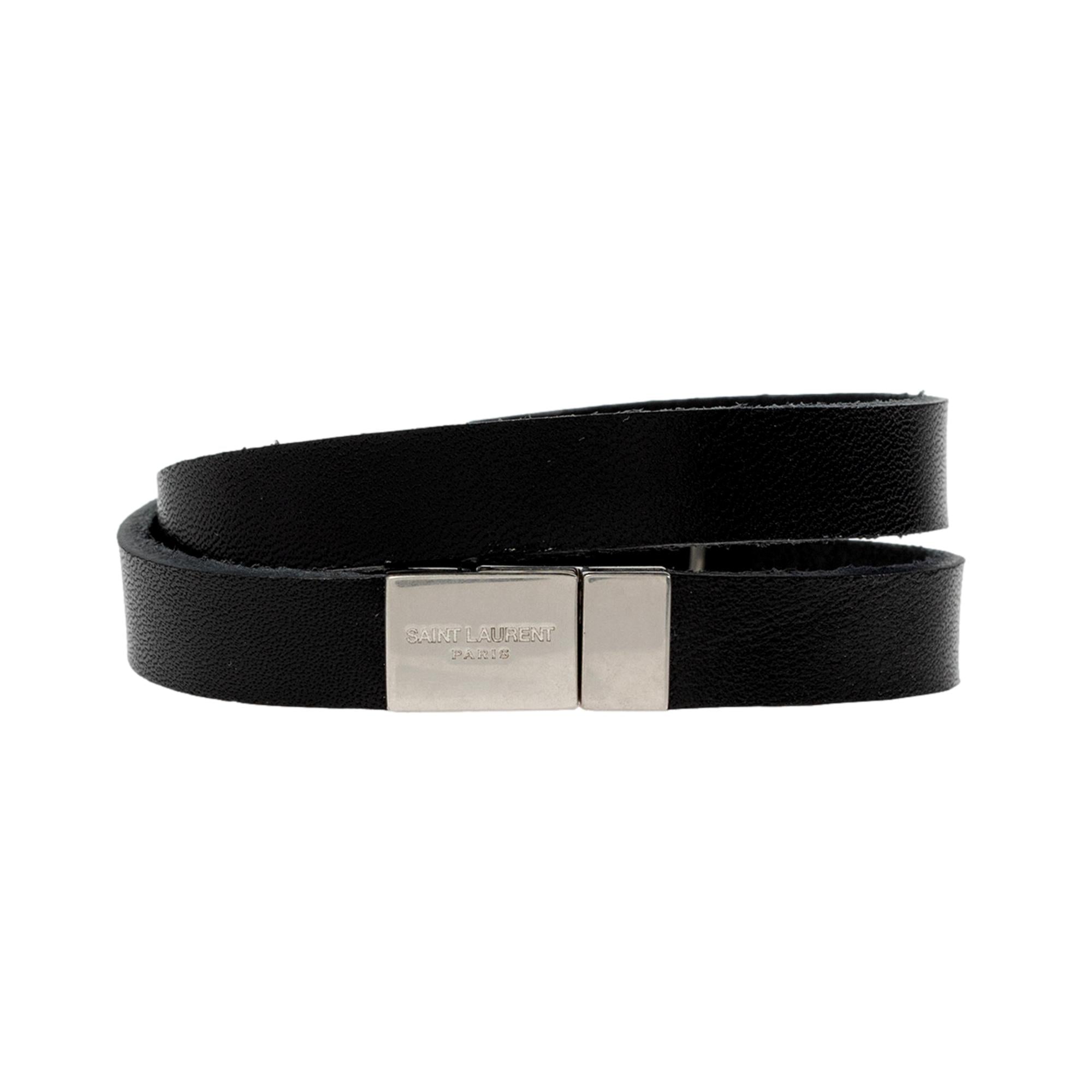 Bracelet, Shop Bags: Saint Laurent Monogram Black Leather Style