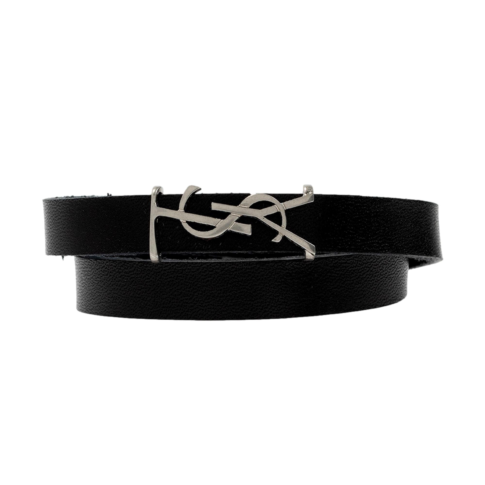 Bracelet, Shop Bags: Saint Laurent Monogram Black Leather Style