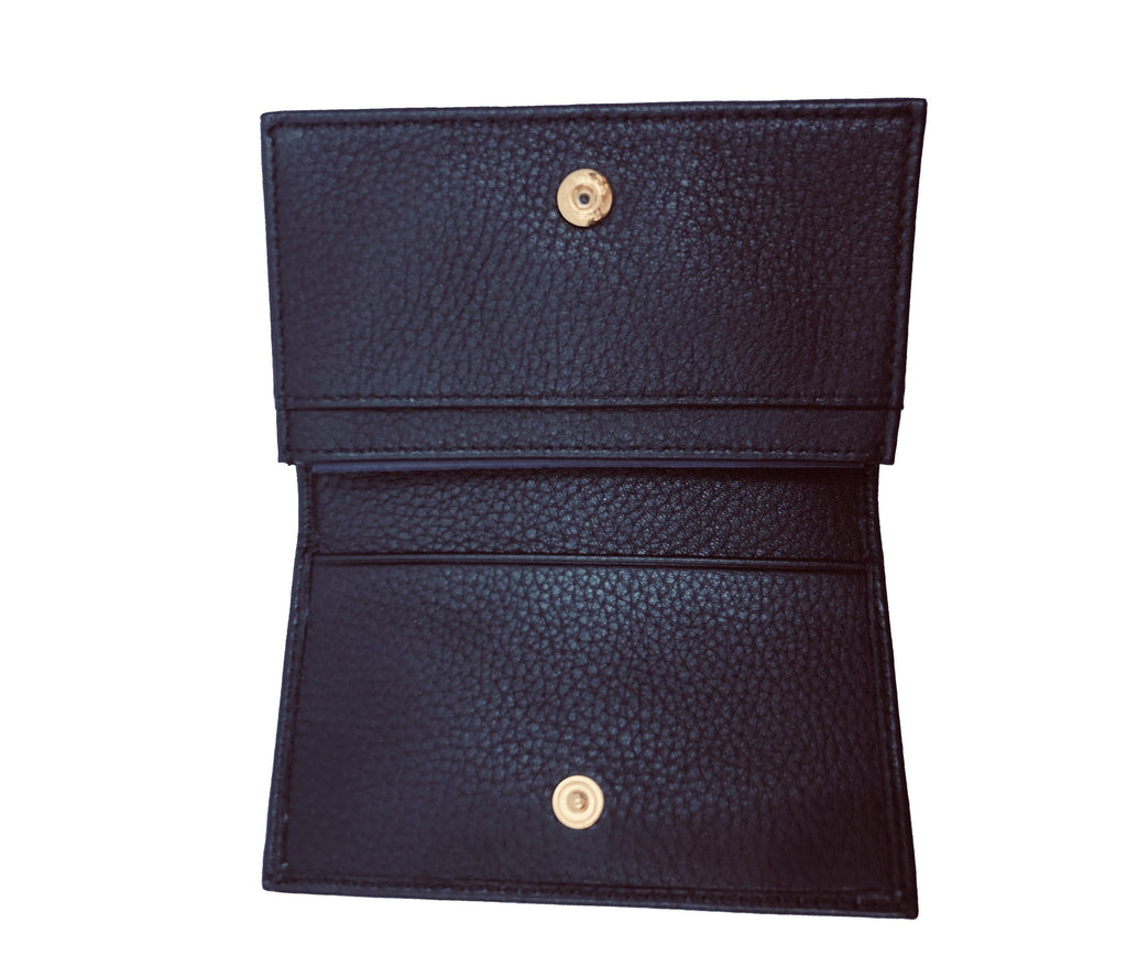 Prada Black Calf Leather Card Case - Elegant & Compact Wallet
