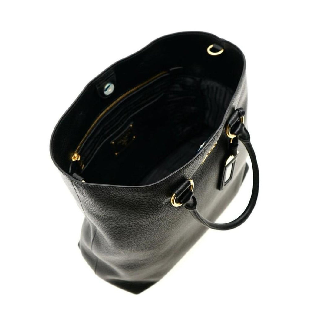 Prada Black Vitello Phenix Tote: Luxury, Style & Practicality
