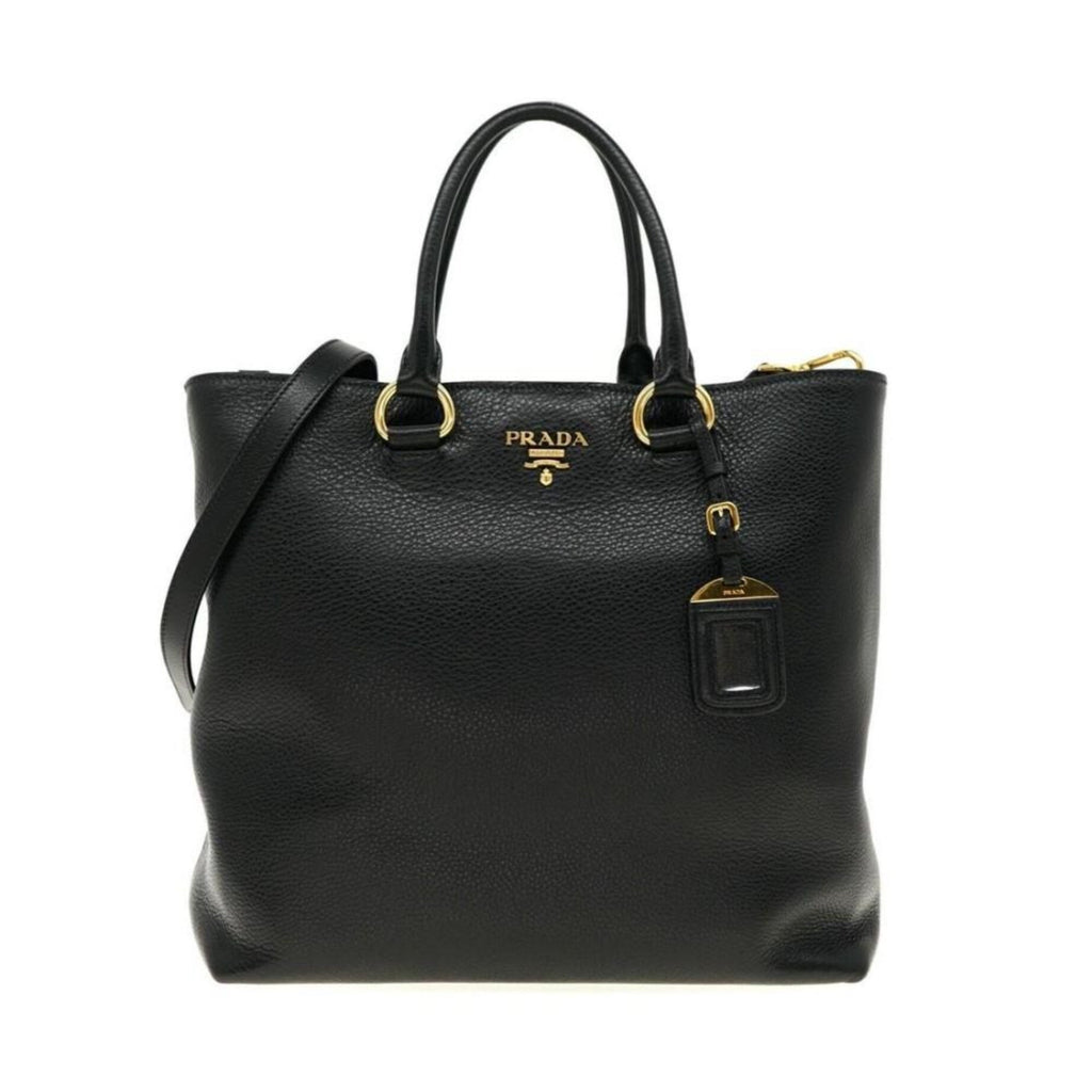 Prada Black Vitello Phenix Tote: Luxury, Style & Practicality