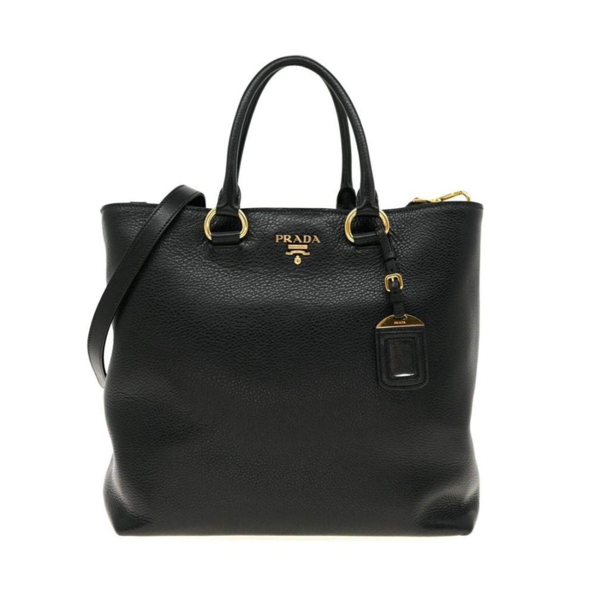 Prada Black Vitello Phenix Tote: Luxury, Style & Practicality