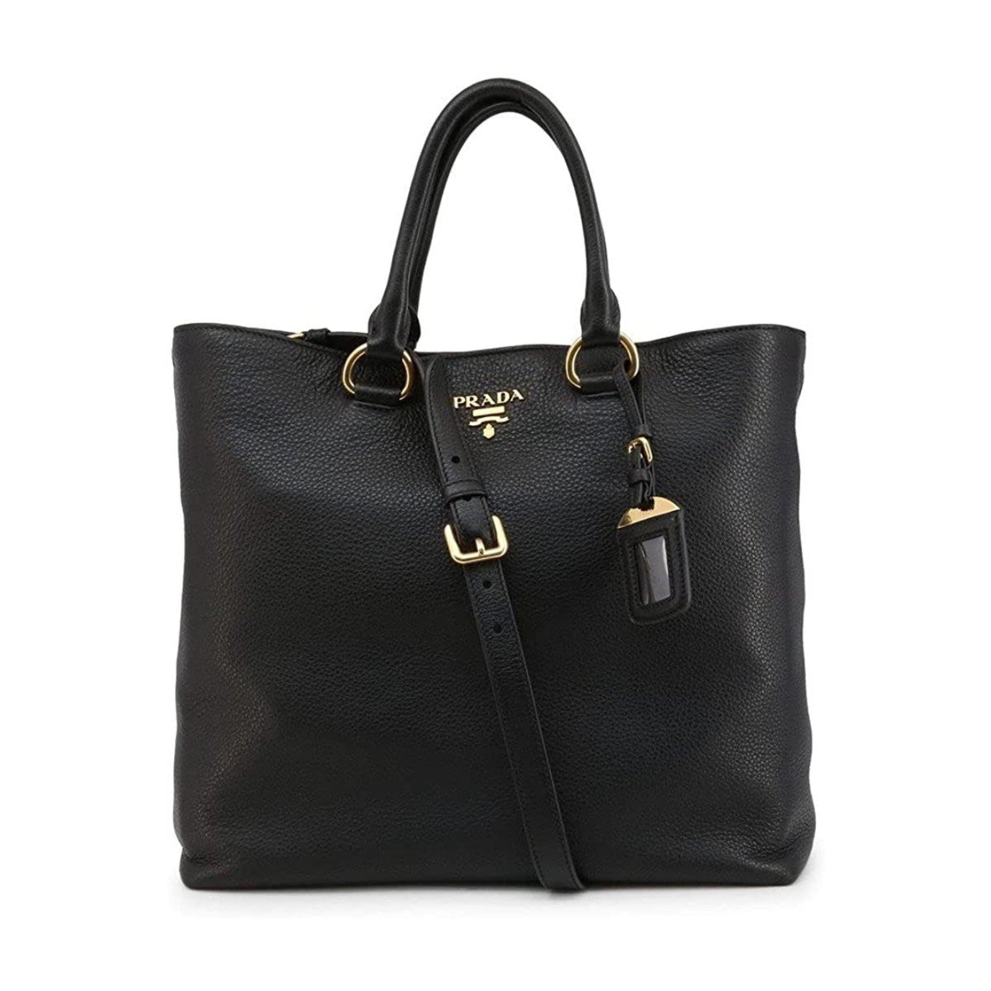 Prada Black Vitello Phenix Tote: Luxury, Style & Practicality