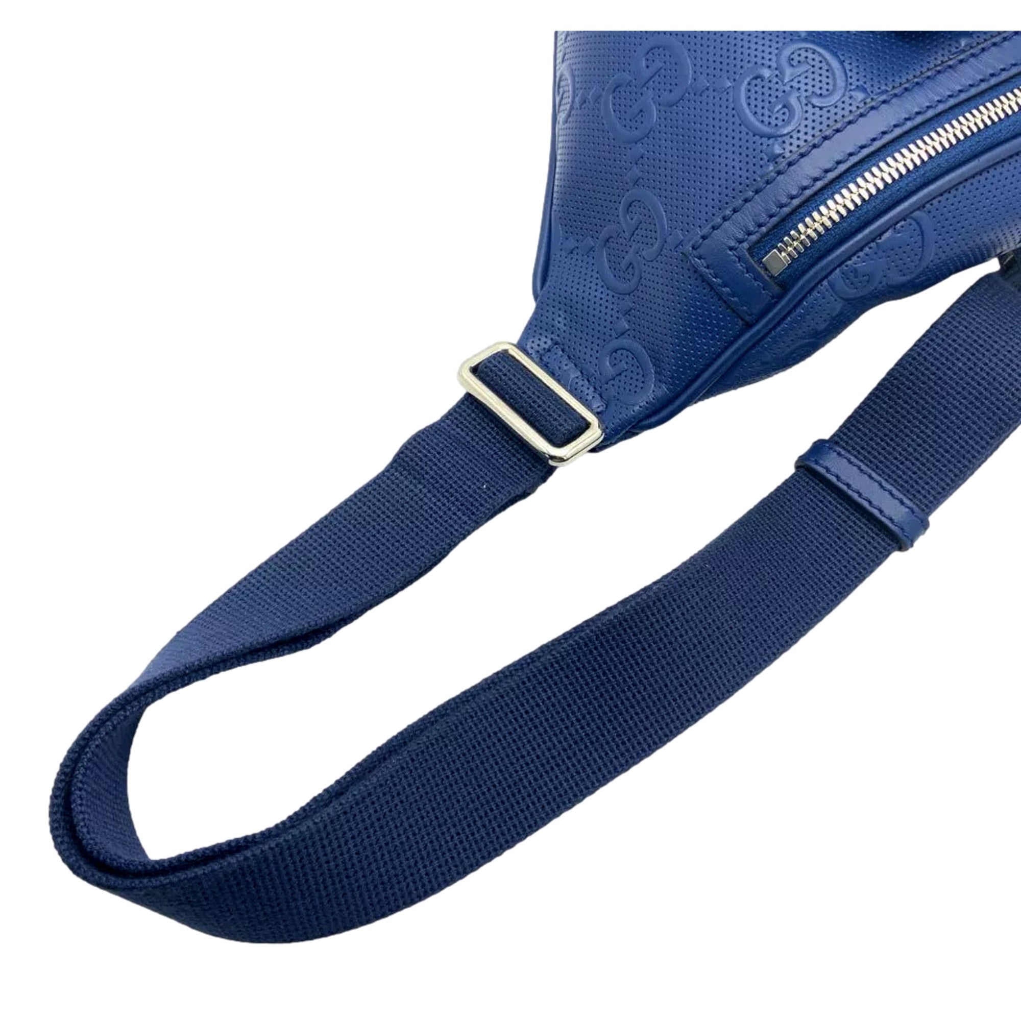 Gucci Calfskin GG Tennis Blue Belt Bag - Luxury & Functionality