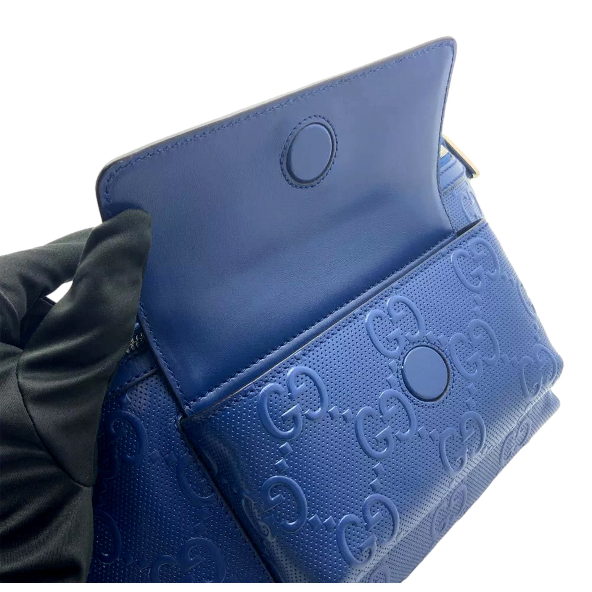 Gucci Calfskin GG Tennis Blue Belt Bag - Luxury & Functionality