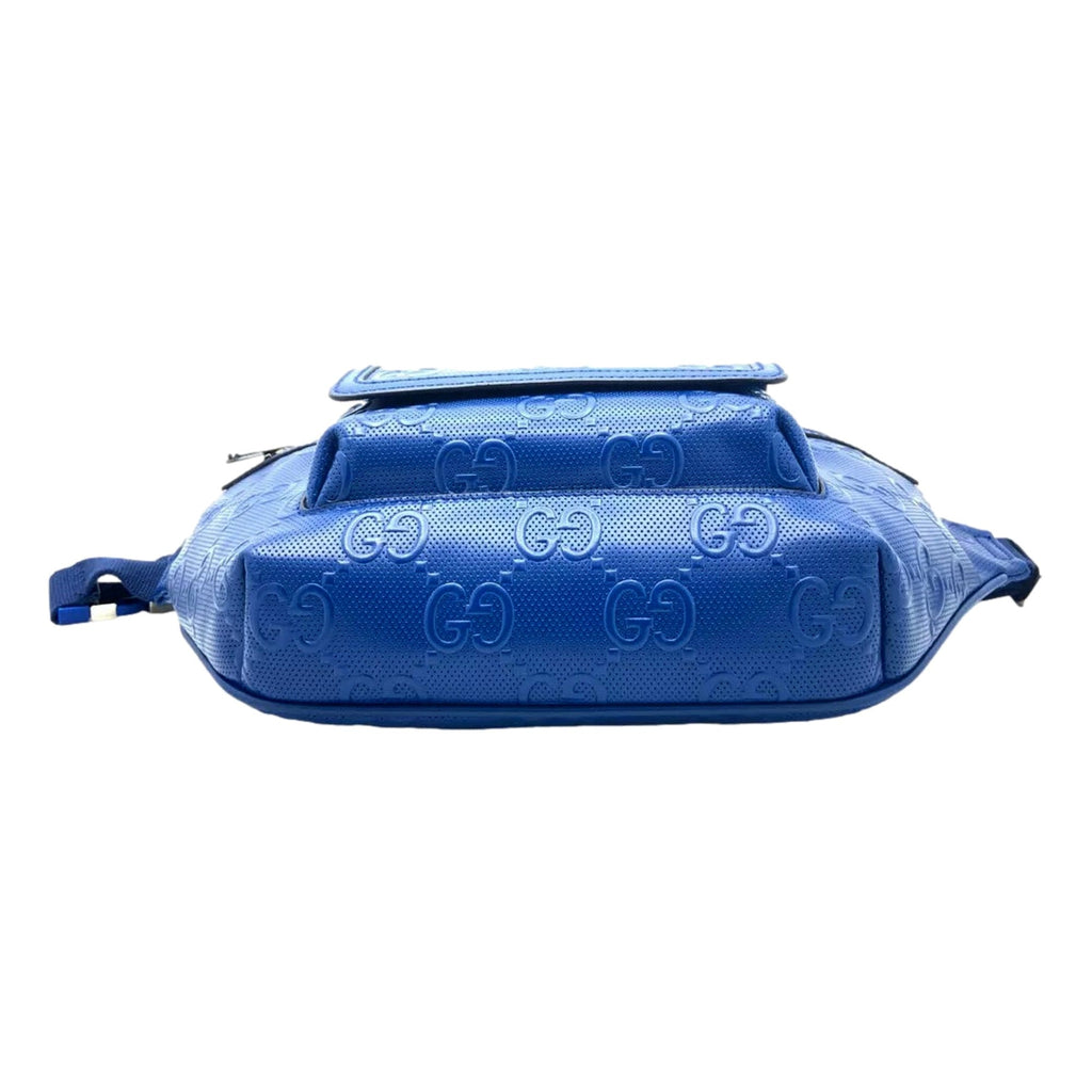 Gucci Calfskin GG Tennis Blue Belt Bag - Luxury & Functionality