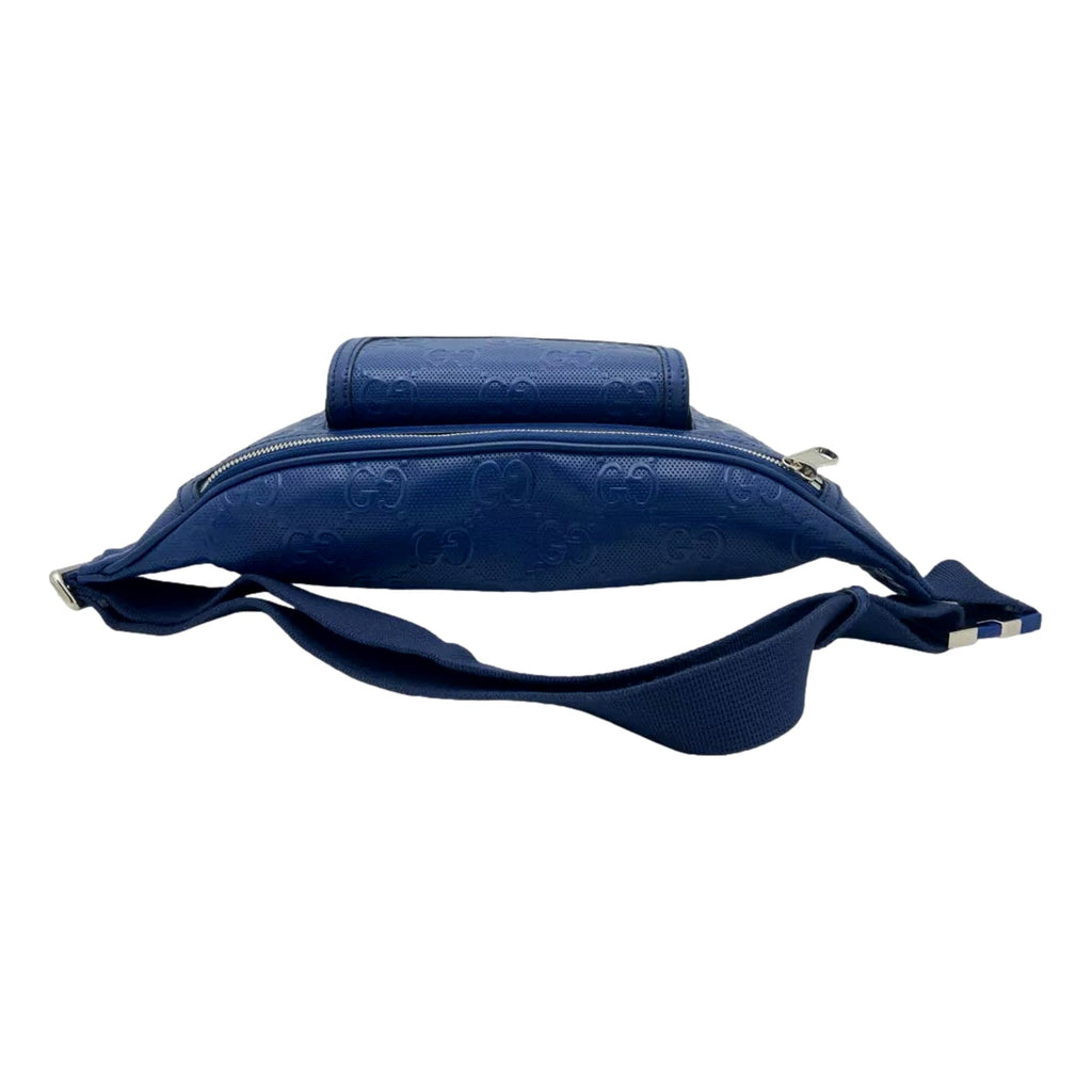 Gucci Calfskin GG Tennis Blue Belt Bag - Luxury & Functionality