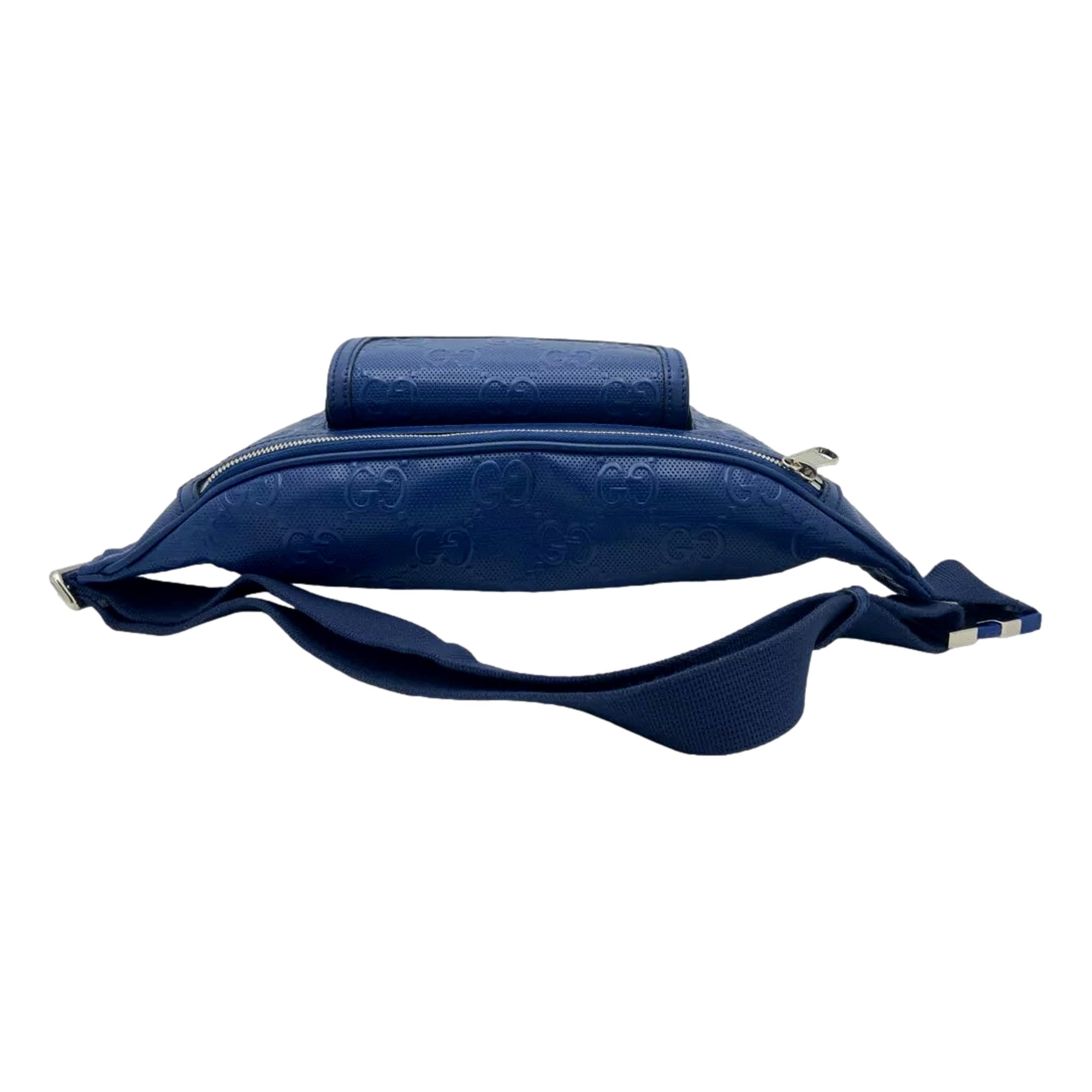 Gucci Calfskin GG Tennis Blue Belt Bag - Luxury & Functionality