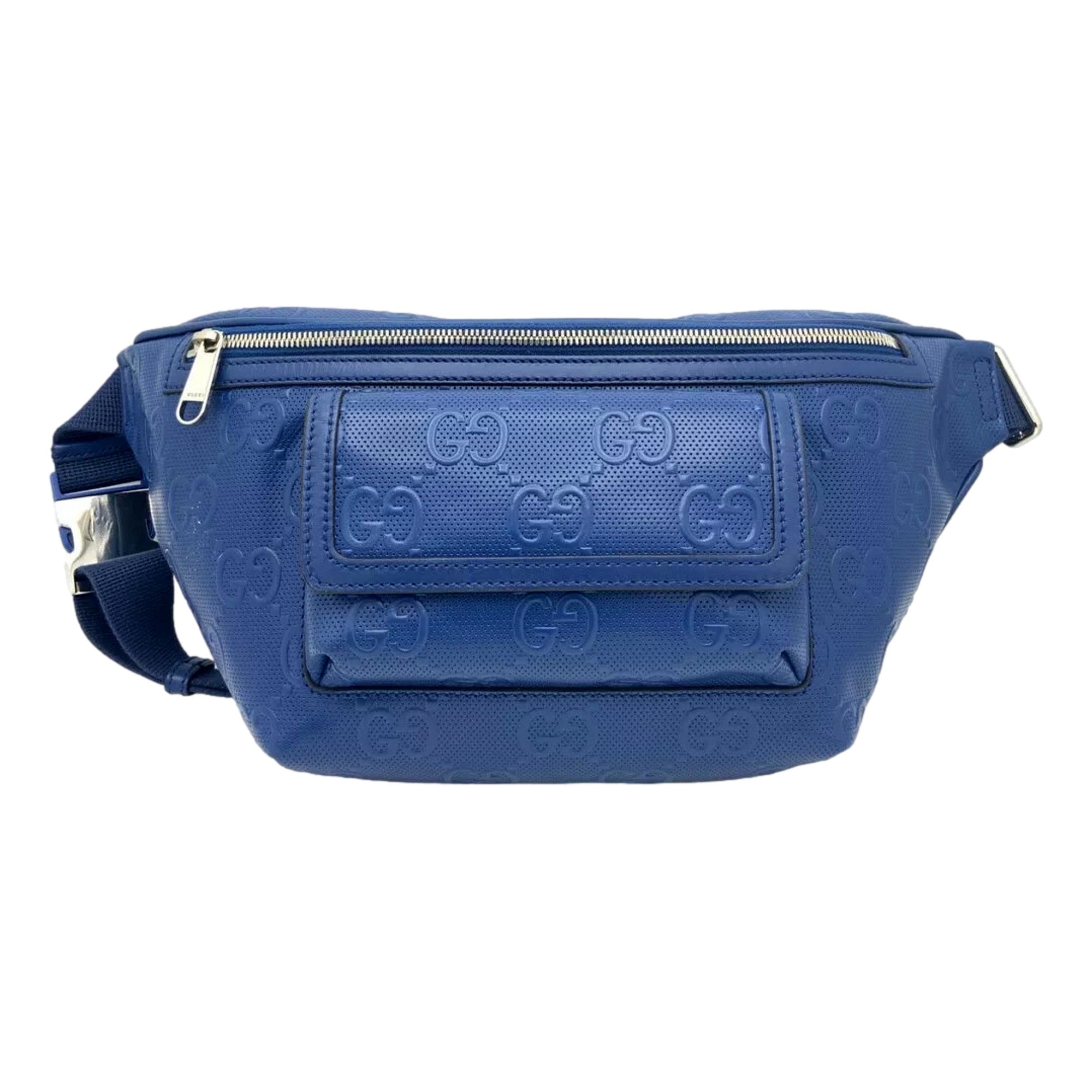 Gucci Calfskin GG Tennis Blue Belt Bag - Luxury & Functionality