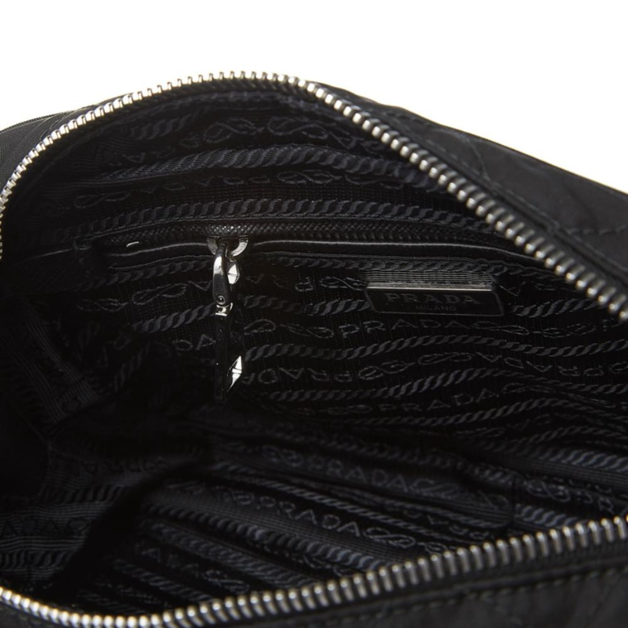 Prada Quilted Black Crossbody Bag - Trendy Nylon with Logo Charm