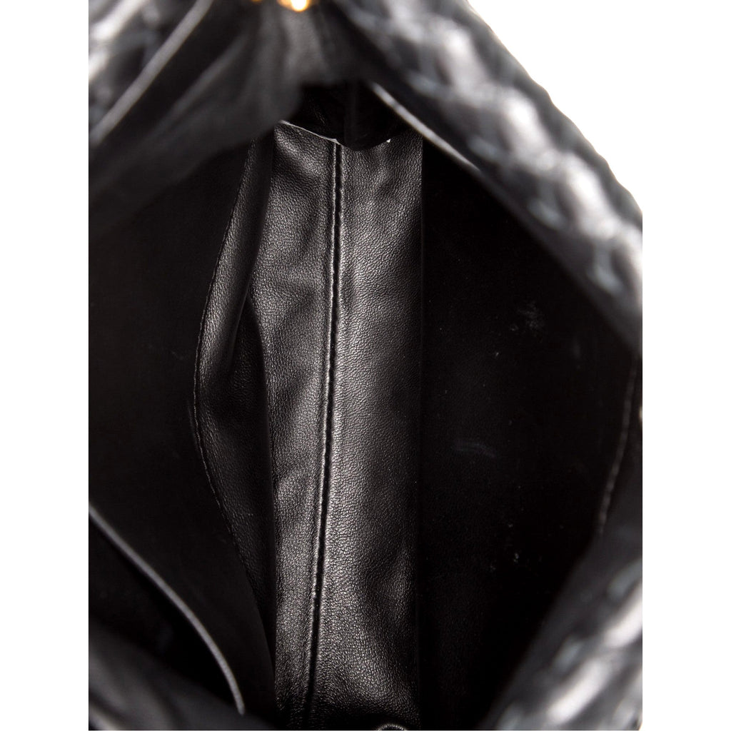 Bottega Veneta Intrecciato Olimpia Black Leather Shoulder Bag