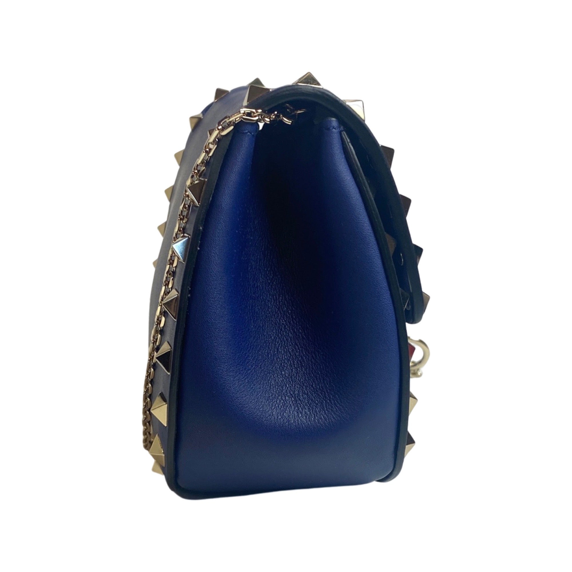 Valentino Rockstud Blue Leather Crossbody Bag - Chic & Compact Style