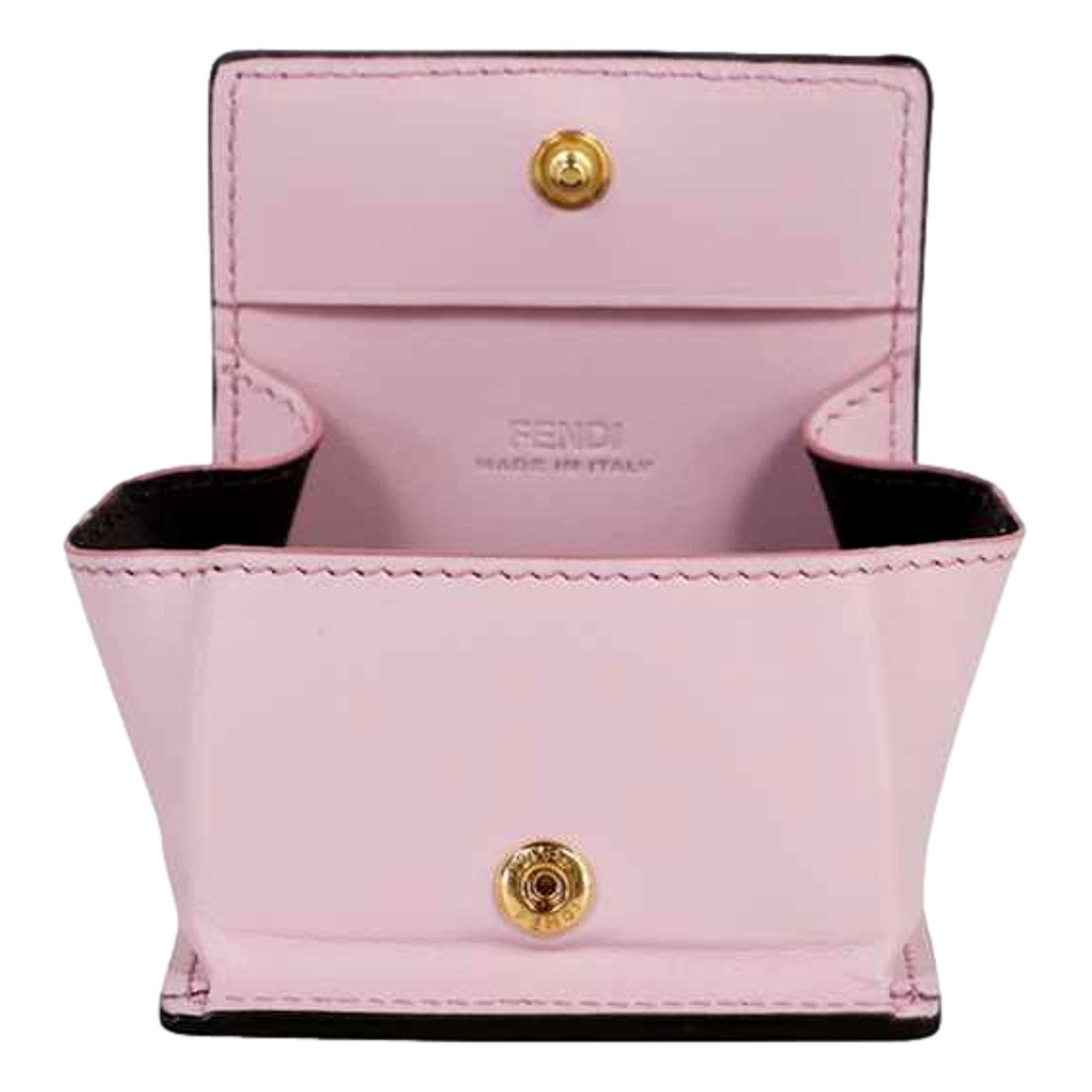 Fendi Pink Leather Coin Case - Luxurious & Compact Bifold Wallet