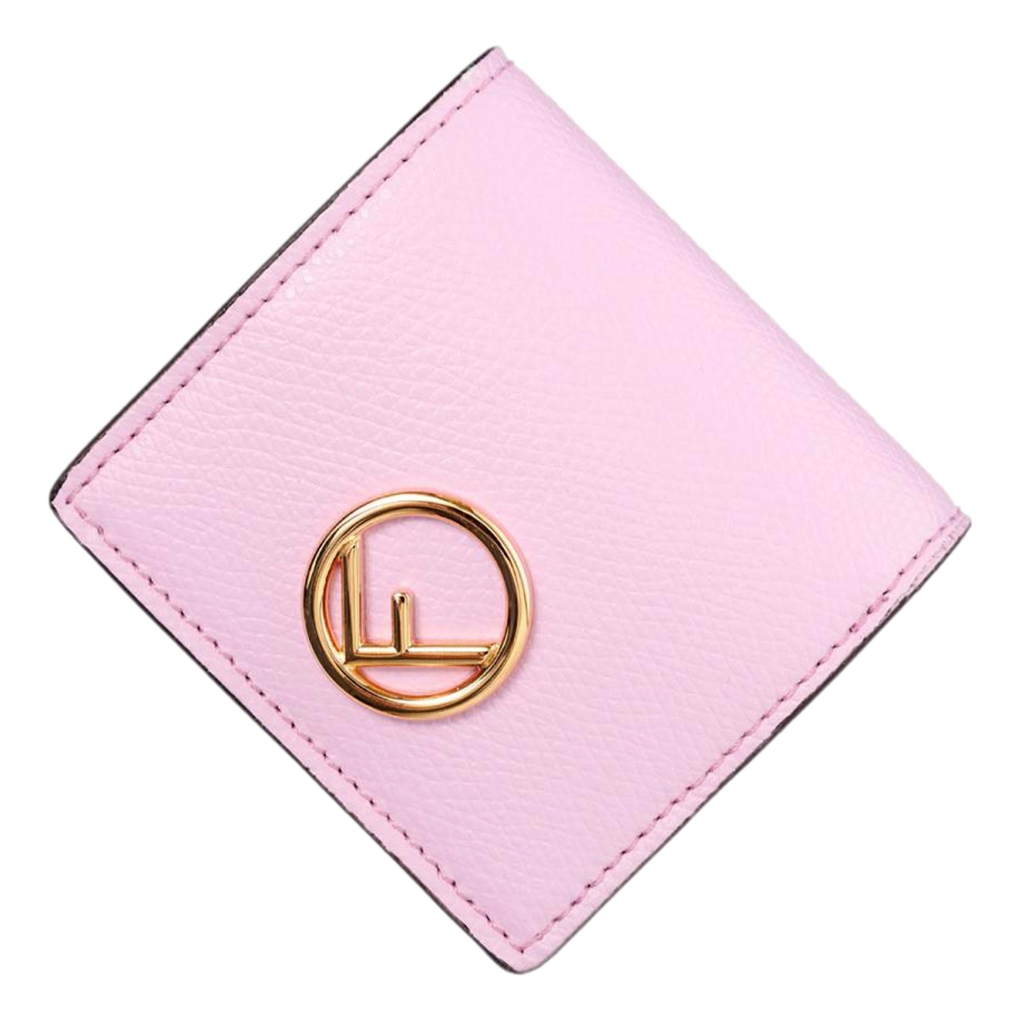 Fendi Pink Leather Coin Case - Luxurious & Compact Bifold Wallet