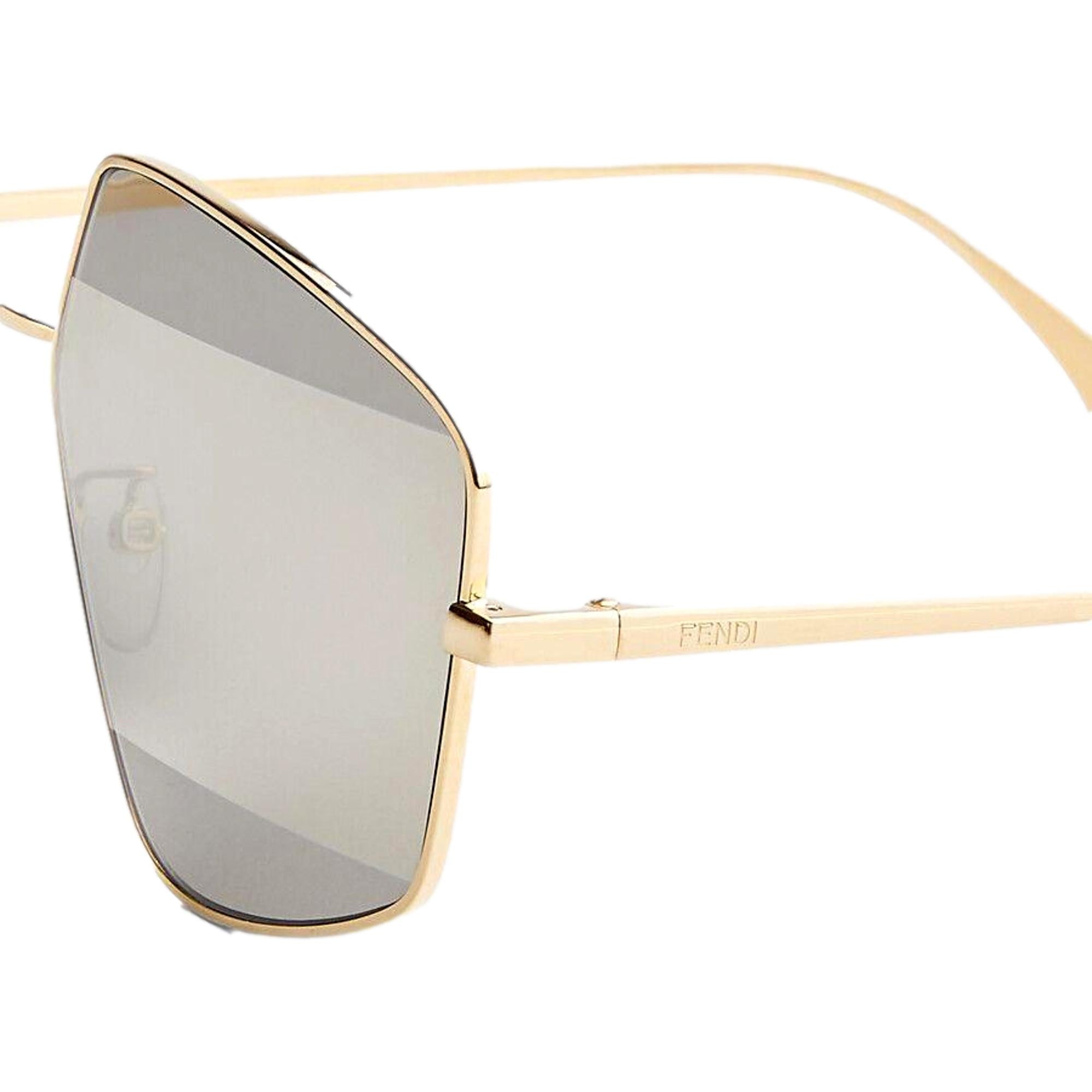 Fendi Stripes Gold Frame Sunglasses - Chic Italian Style & Protection