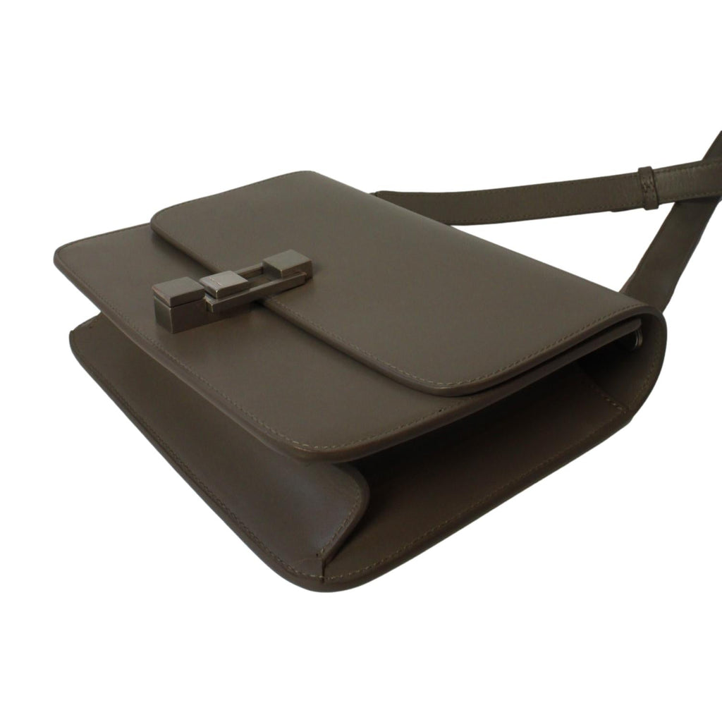 Saint Laurent Taupe Calf Leather Shoulder Bag - Chic & Functional