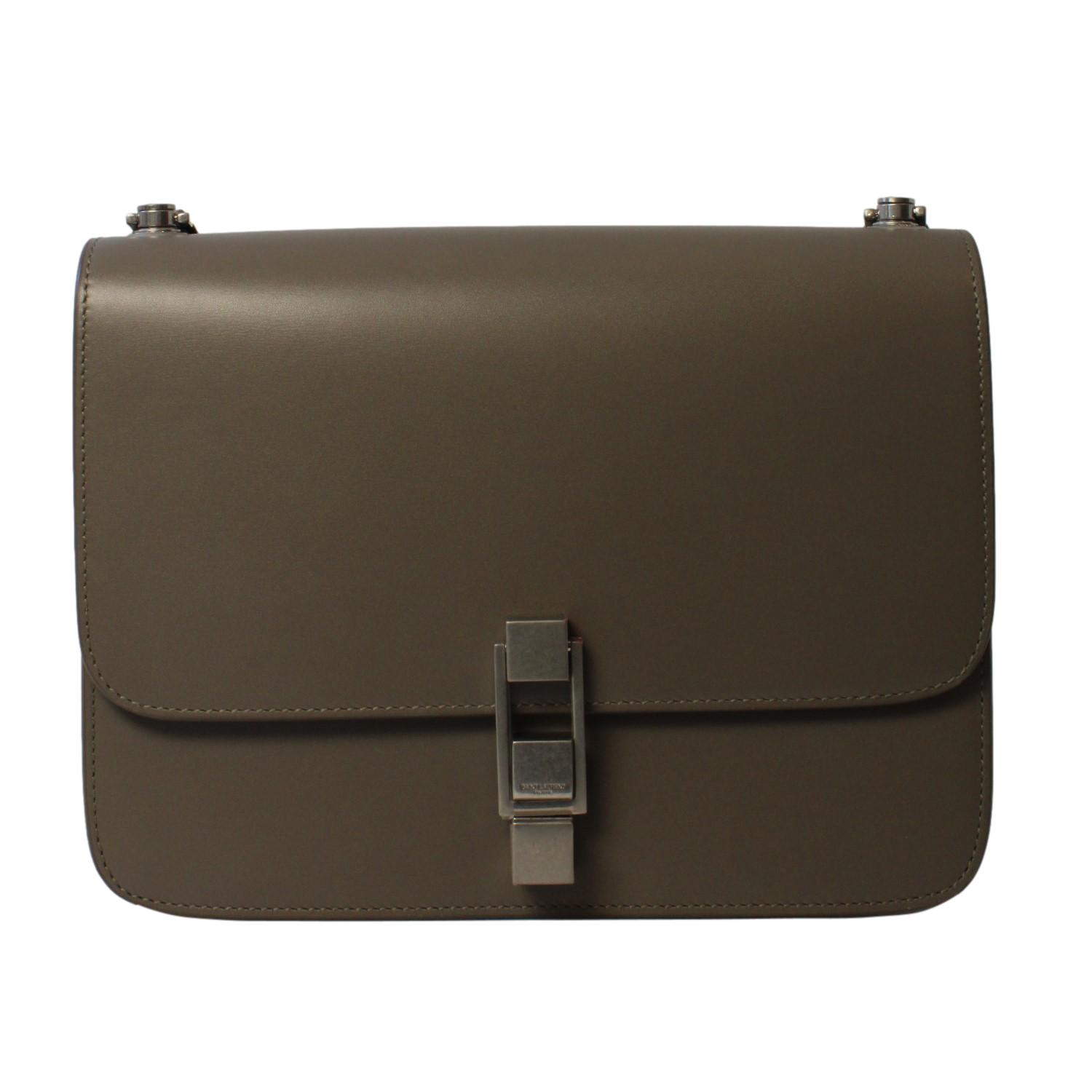 Saint Laurent Taupe Calf Leather Shoulder Bag - Chic & Functional
