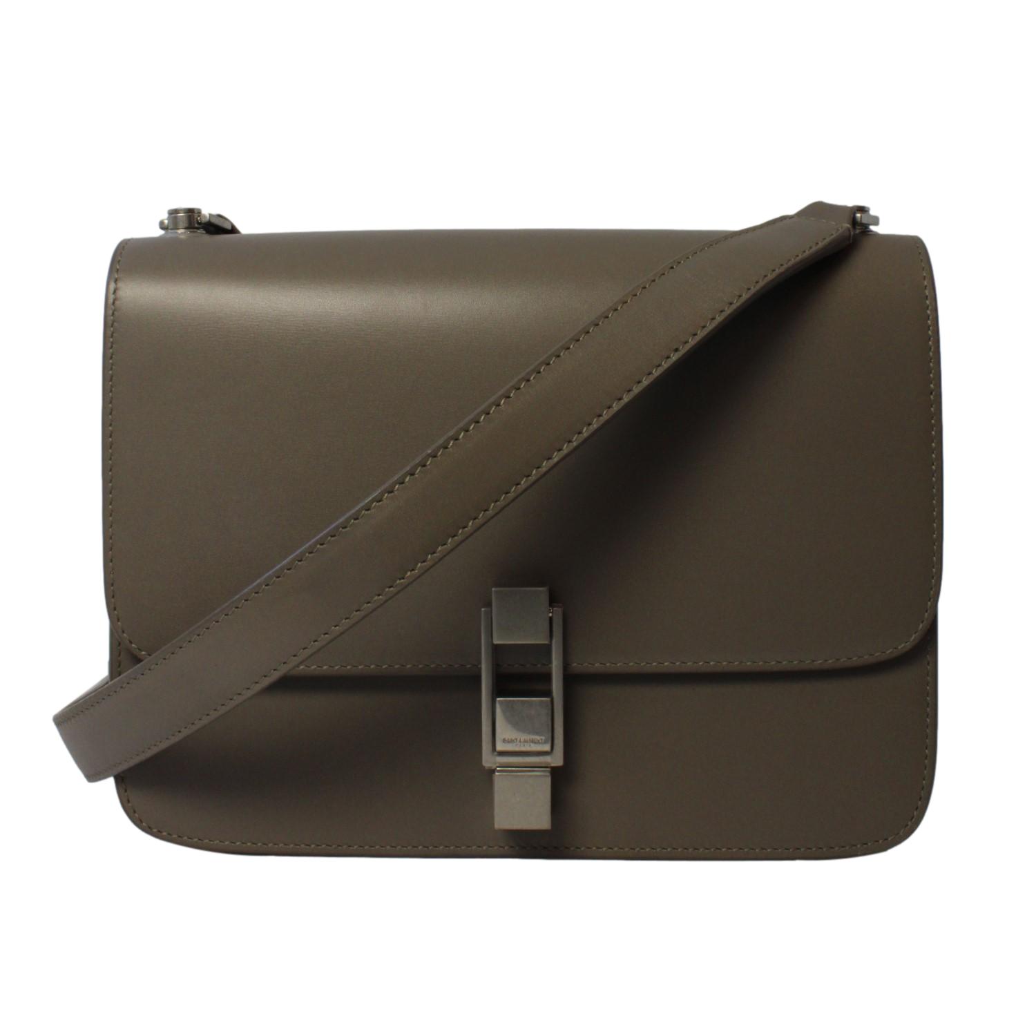 Saint Laurent Taupe Calf Leather Shoulder Bag - Chic & Functional