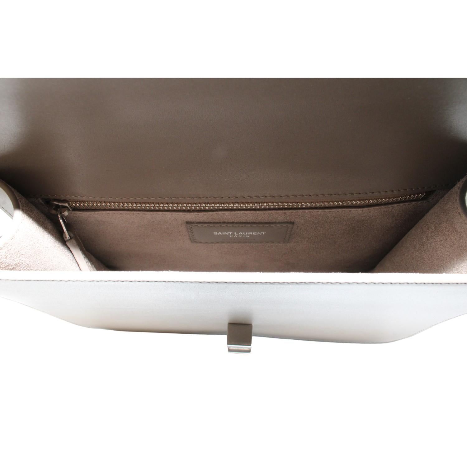 Saint Laurent Taupe Calf Leather Shoulder Bag - Chic & Functional