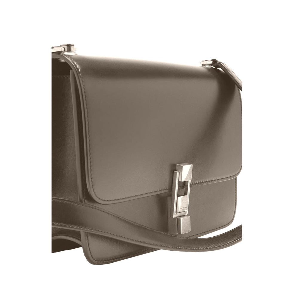 Saint Laurent Taupe Calf Leather Shoulder Bag - Chic & Functional