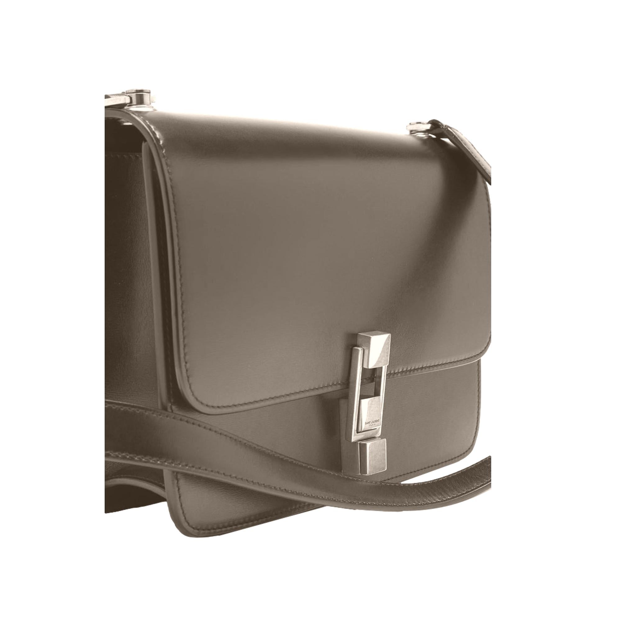 Saint Laurent Taupe Calf Leather Shoulder Bag - Chic & Functional