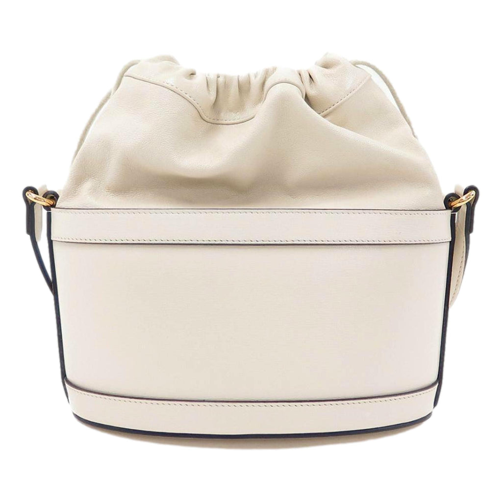 Gucci 1955 Horsebit Bucket Bag - Iconic Style in White Leather