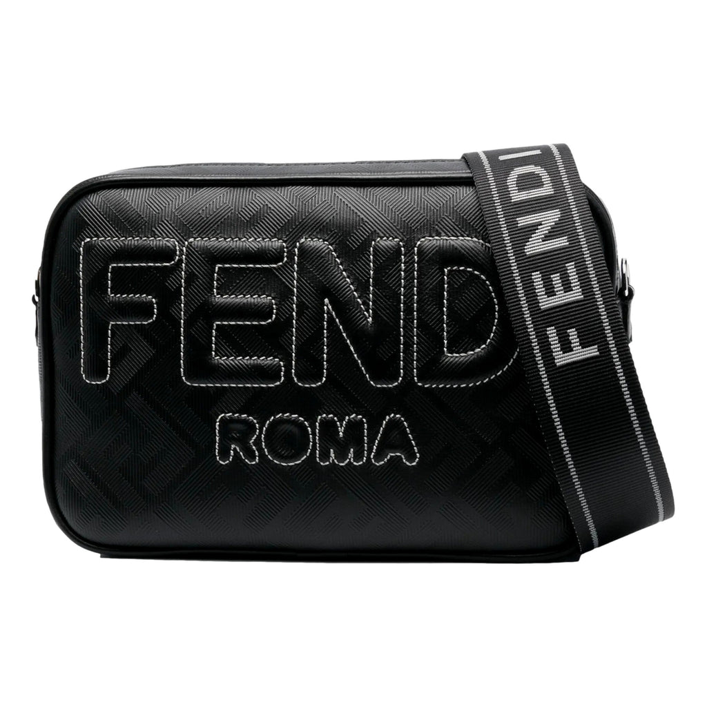 Fendi Roma Black Shadow Camera Bag - Luxury Leather Crossbody