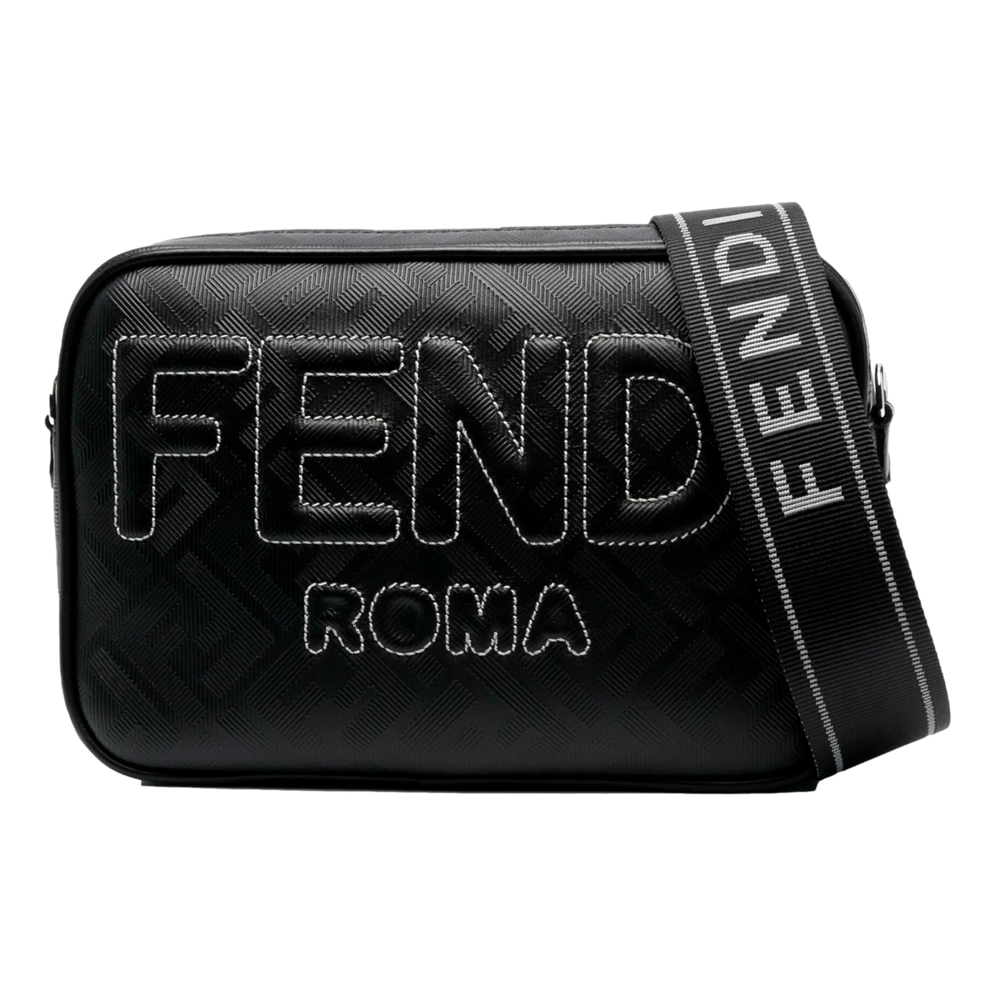 Fendi Roma Black Shadow Camera Bag - Luxury Leather Crossbody