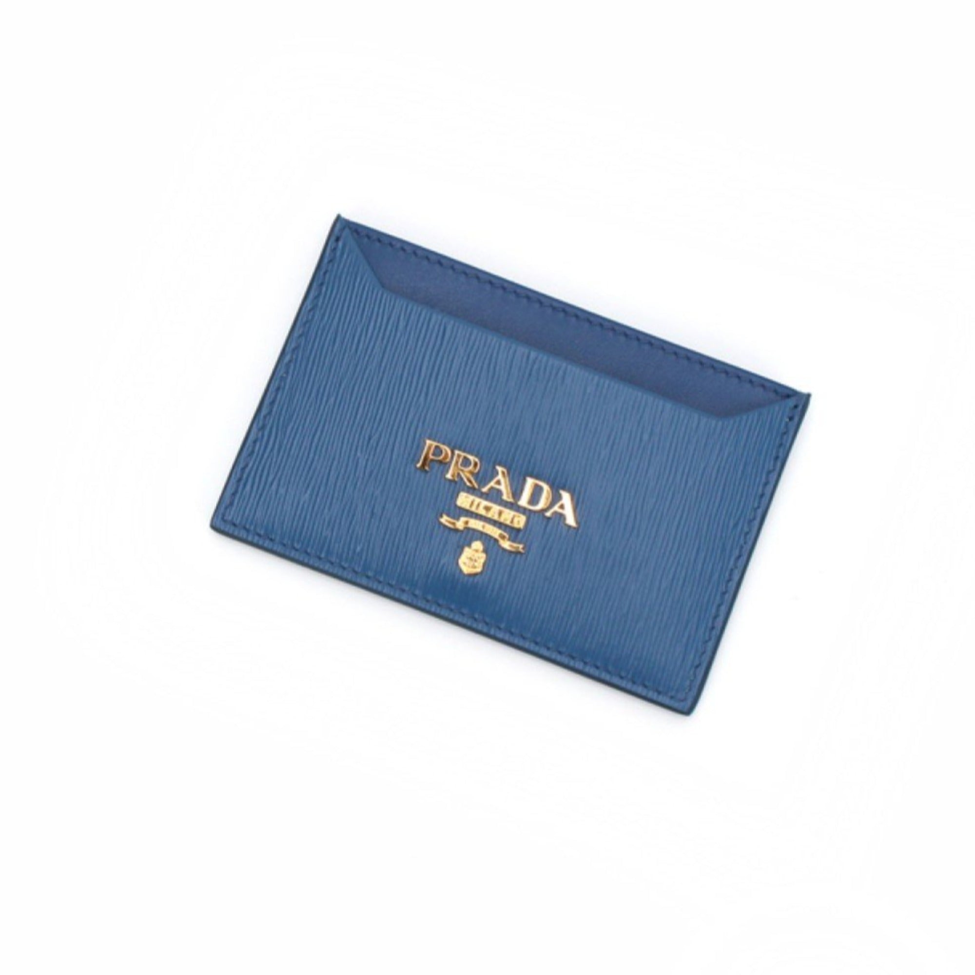 Prada Vitello Move Cobalt Blue Leather Card Case – Sleek & Stylish