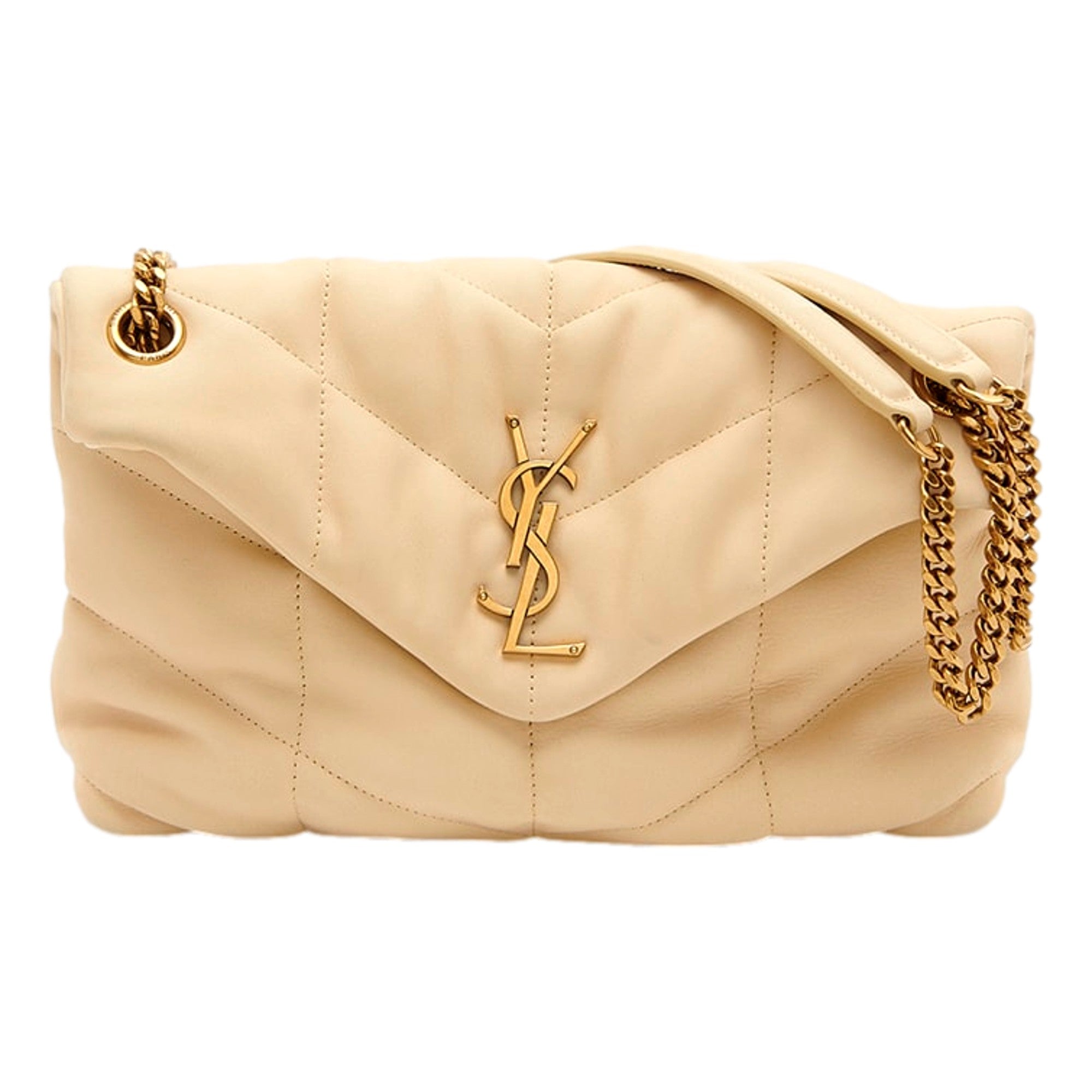 Saint Laurent Lou Puffer Handbag - Medium Shoulder Bag in Quilted