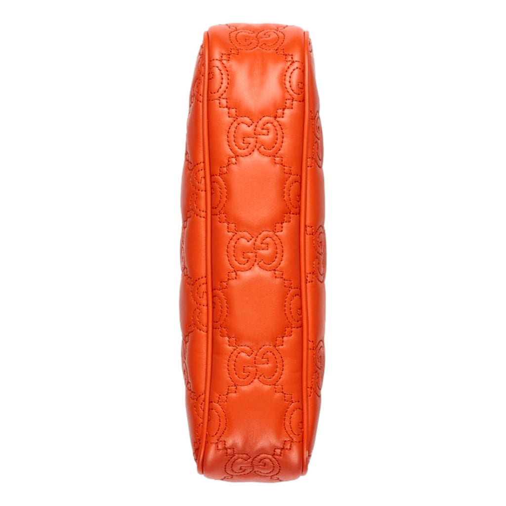 Vibrant Gucci GG Quilted Mini Shoulder Bag - Orange & Chic