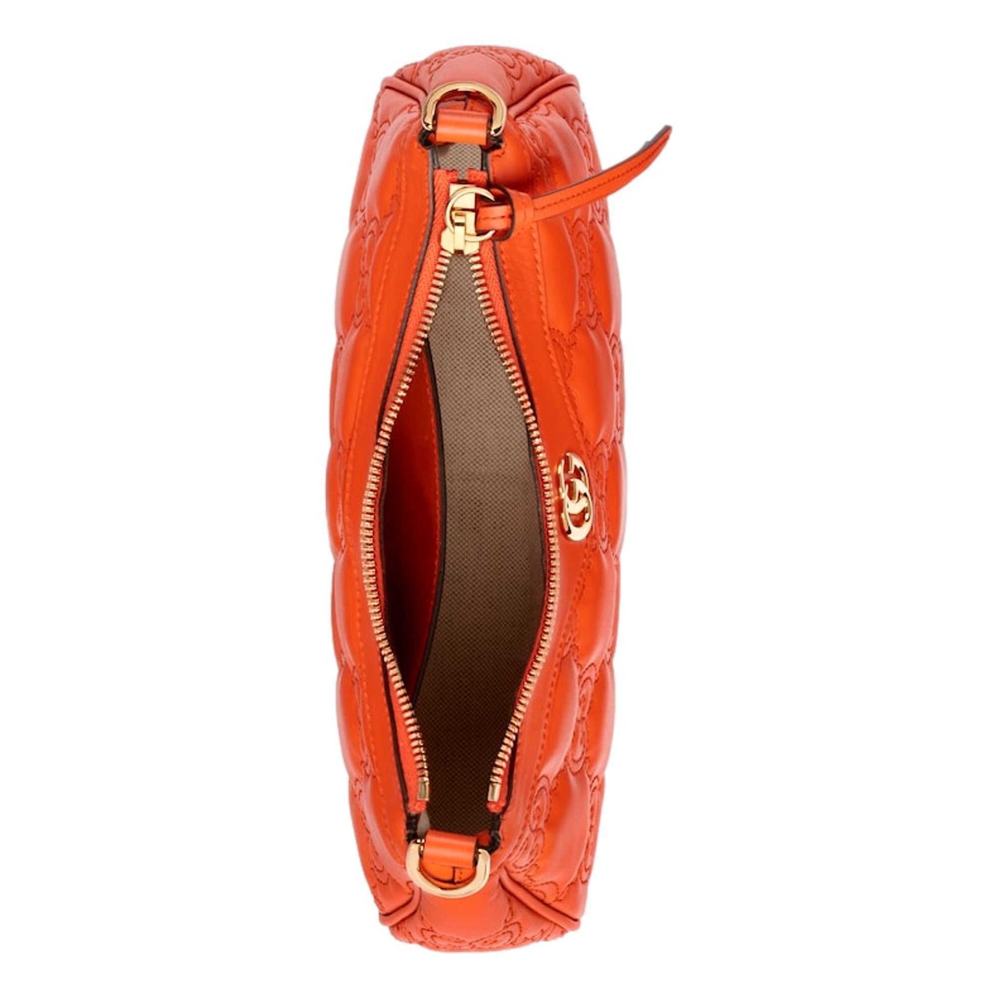 Vibrant Gucci GG Quilted Mini Shoulder Bag - Orange & Chic