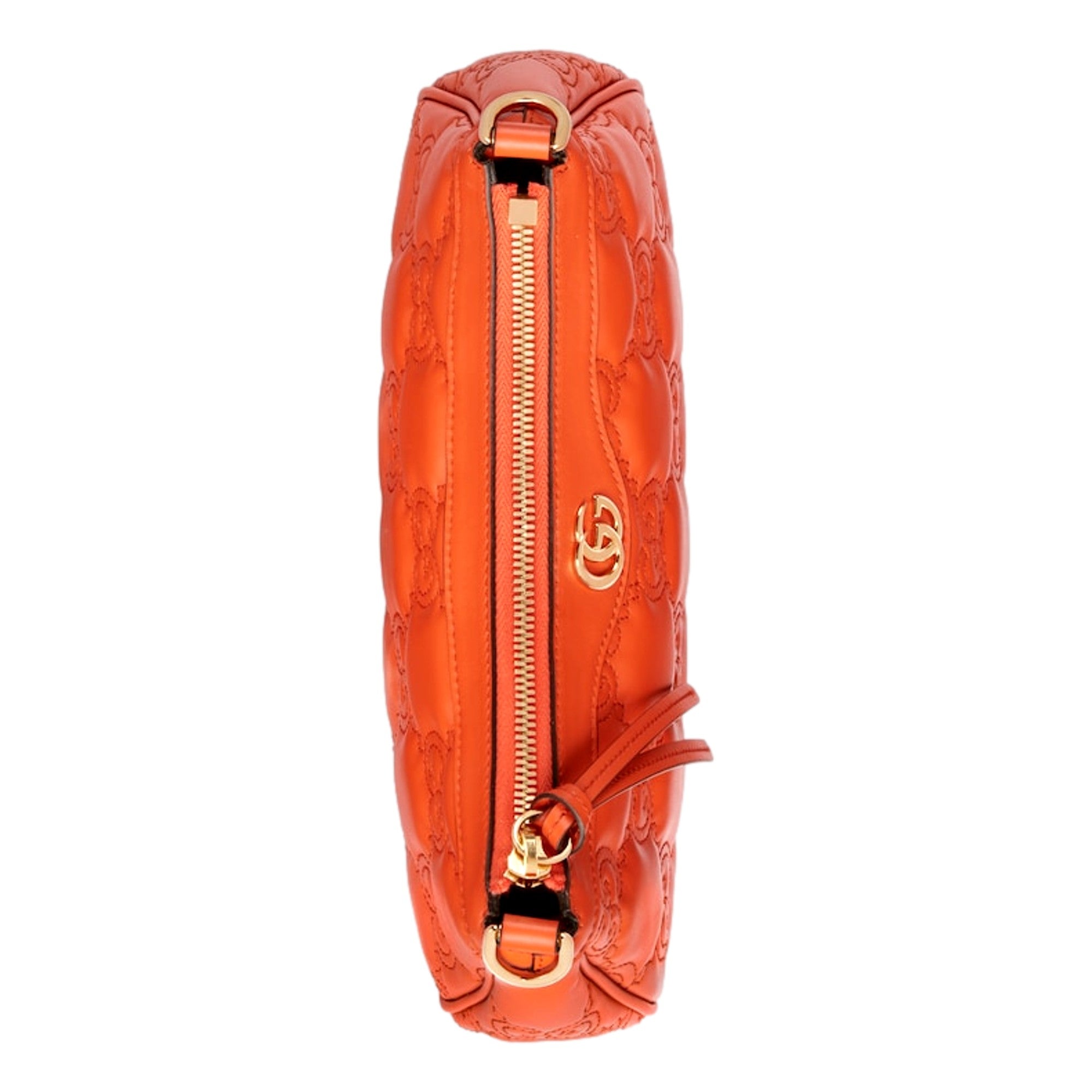 Vibrant Gucci GG Quilted Mini Shoulder Bag - Orange & Chic