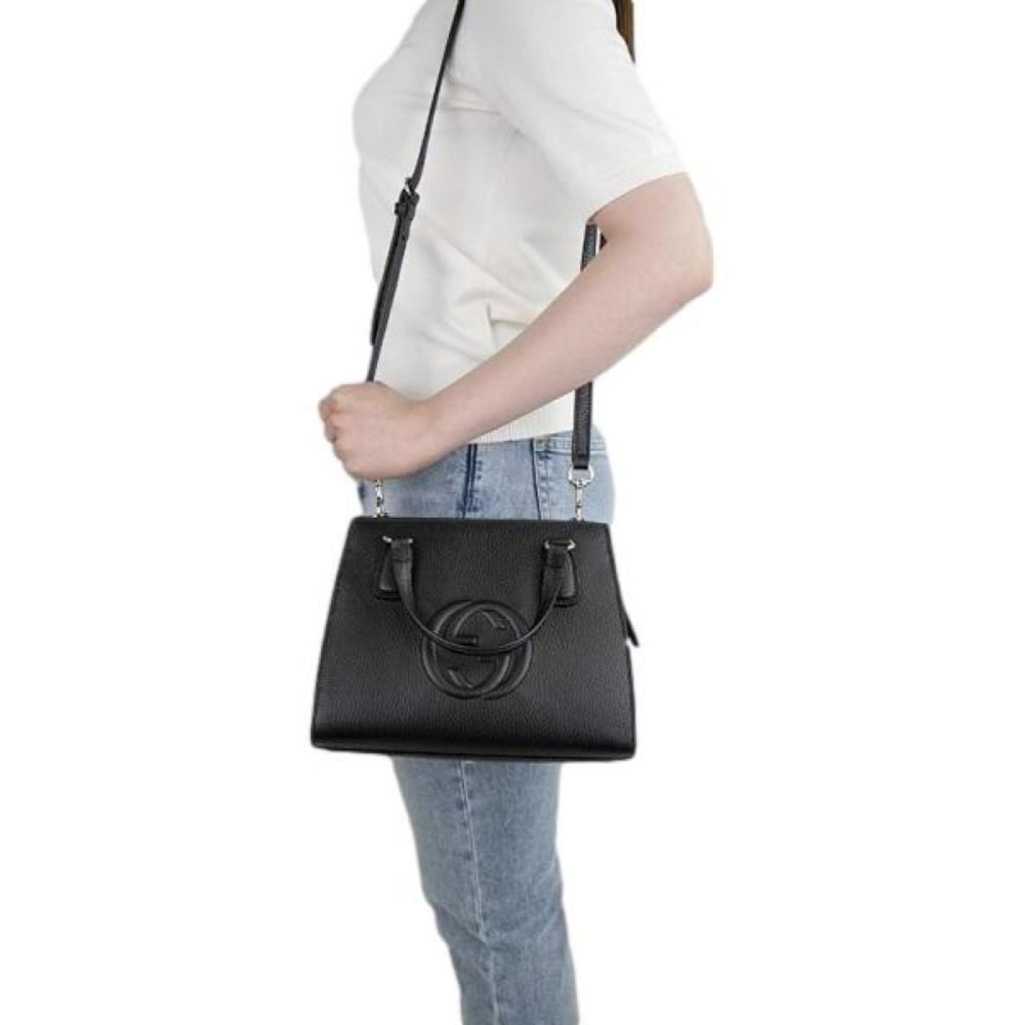 Gucci Soho Black Leather Tote - Iconic Style with Versatile Design