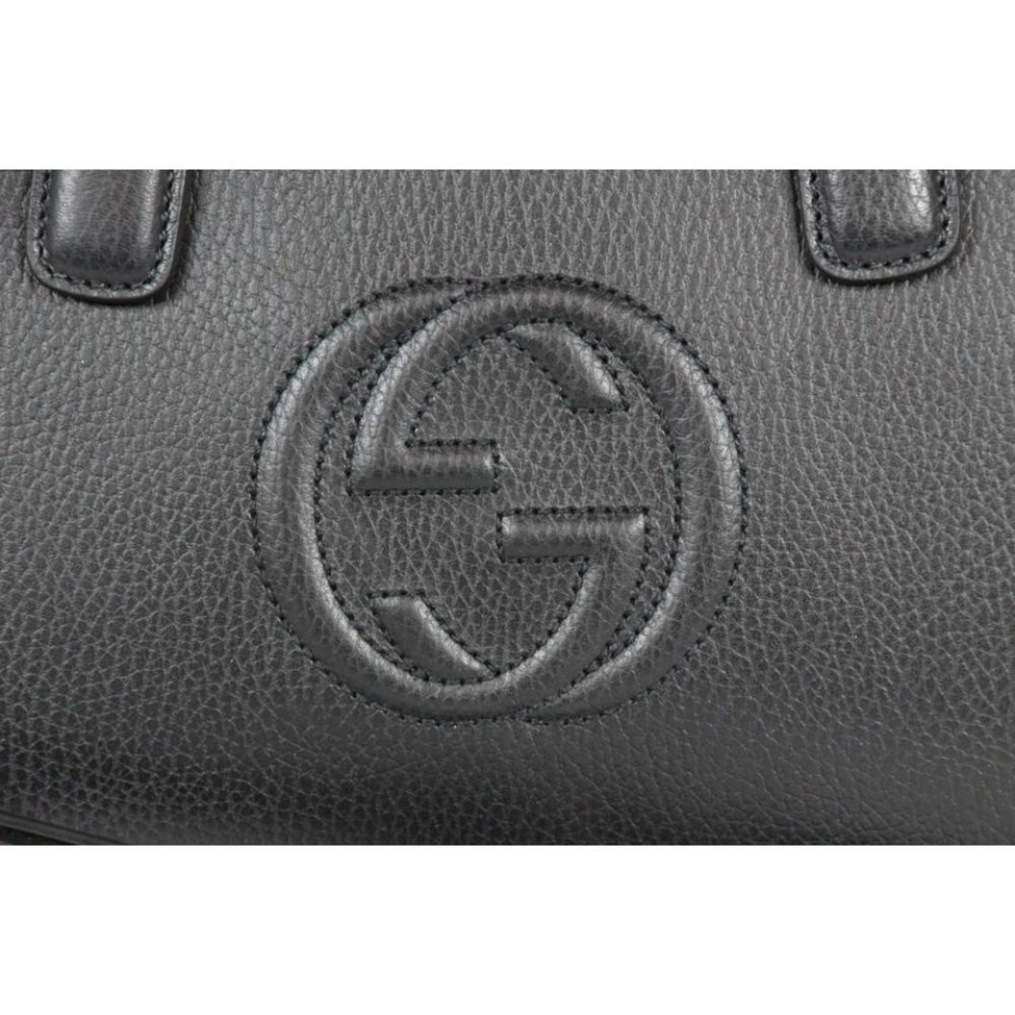 Gucci Soho Black Leather Tote - Iconic Style with Versatile Design