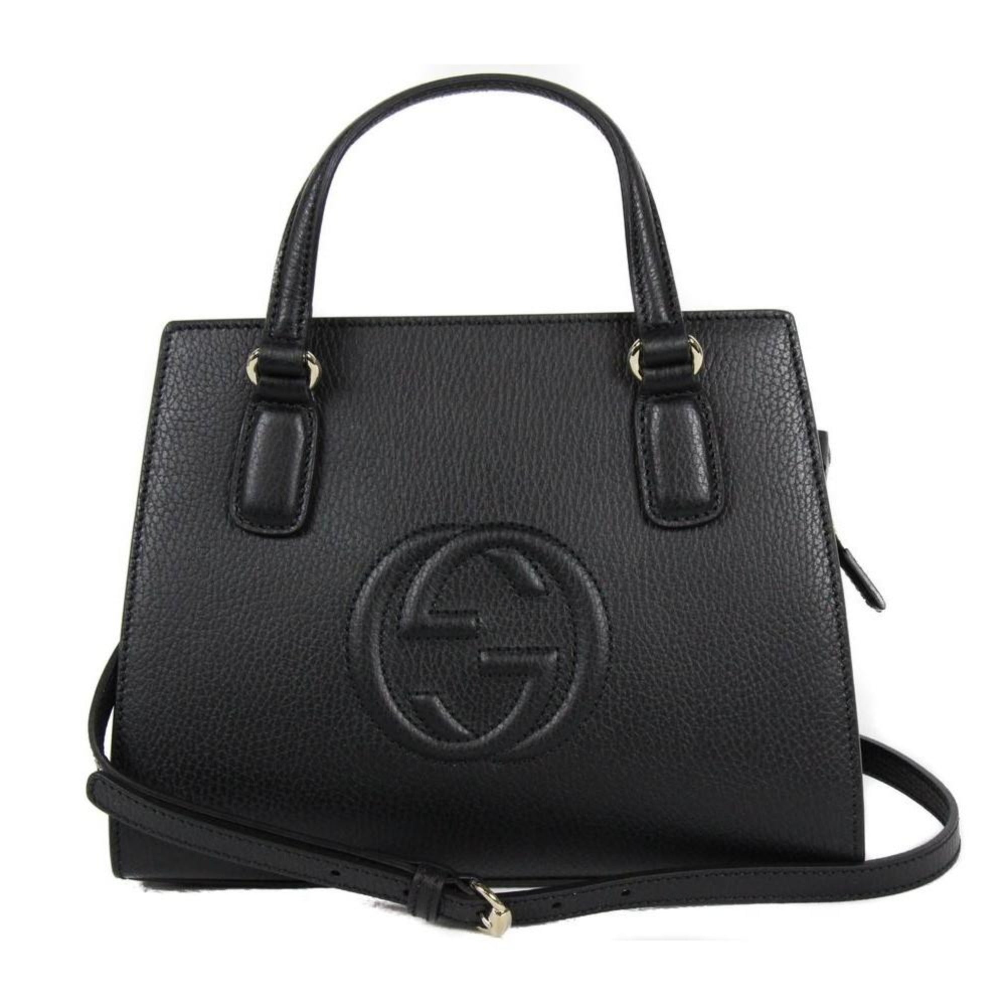Gucci Soho Black Leather Tote - Iconic Style with Versatile Design