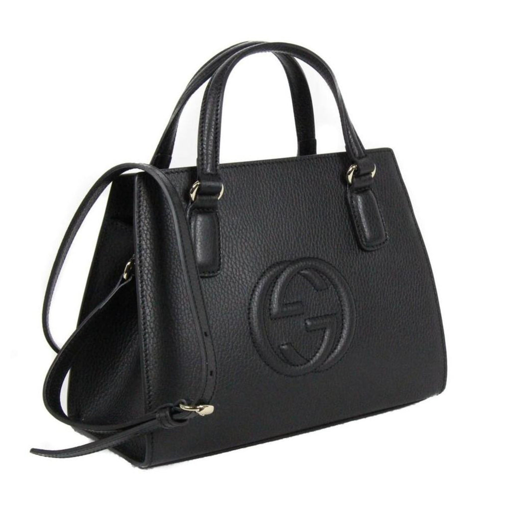 Gucci Soho Black Leather Tote - Iconic Style with Versatile Design