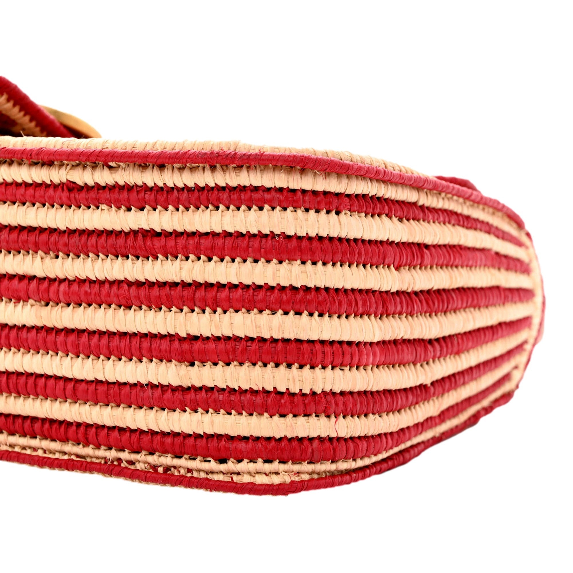 Gucci Marmont Raffia Shoulder Bag - Chic Summer Style in Hibiscus Red