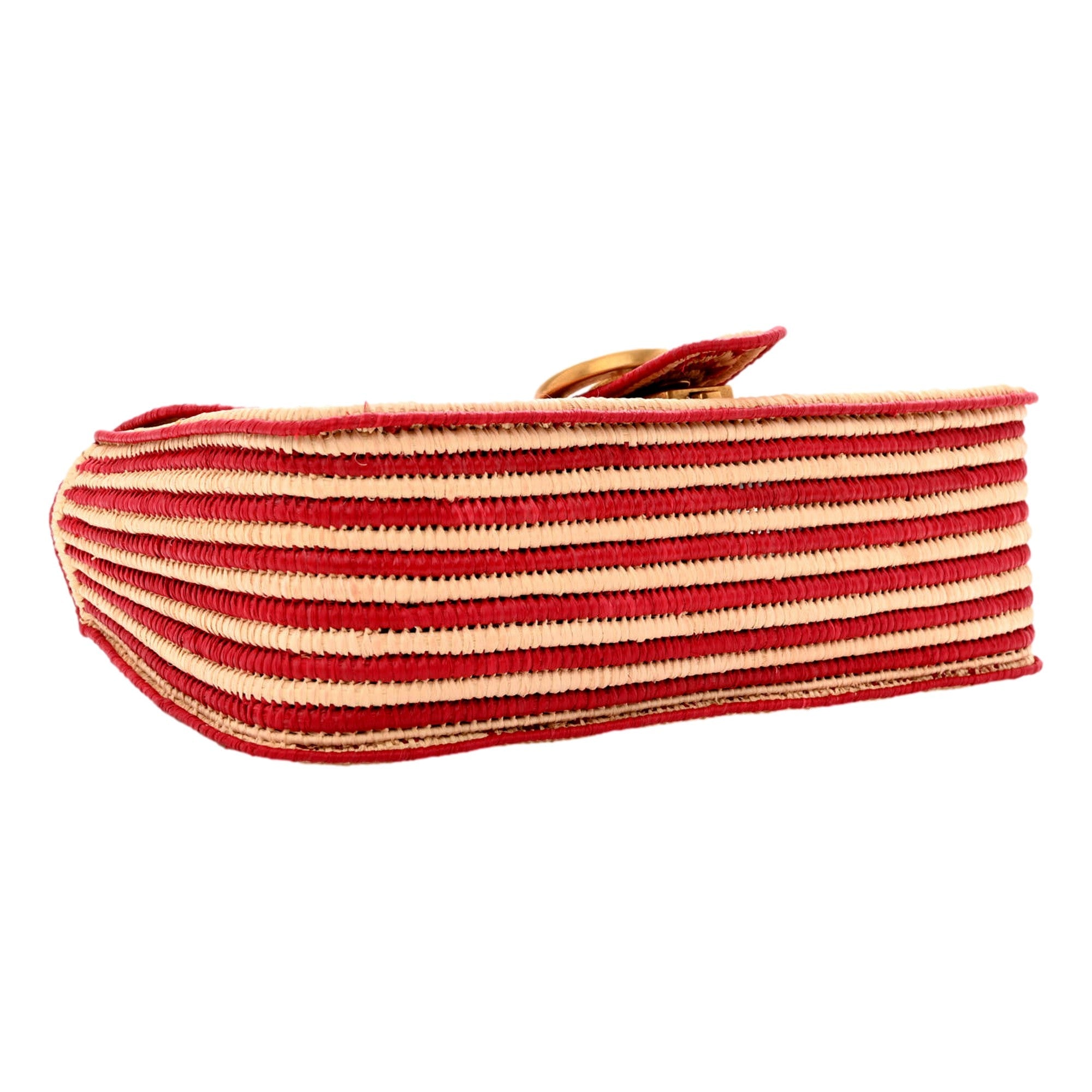 Gucci Marmont Raffia Shoulder Bag - Chic Summer Style in Hibiscus Red