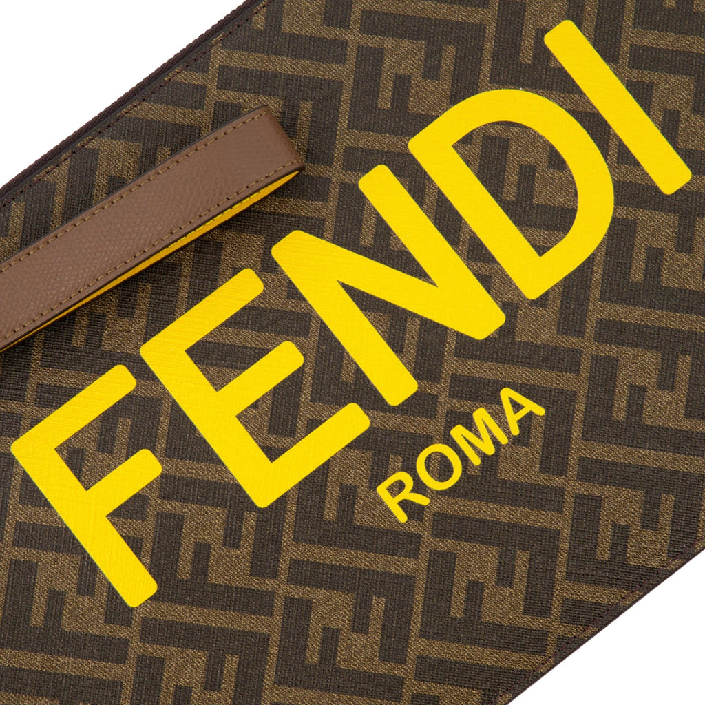 Fendi Zucca Print Wristlet: Stylish, Spacious & Iconic Accessory
